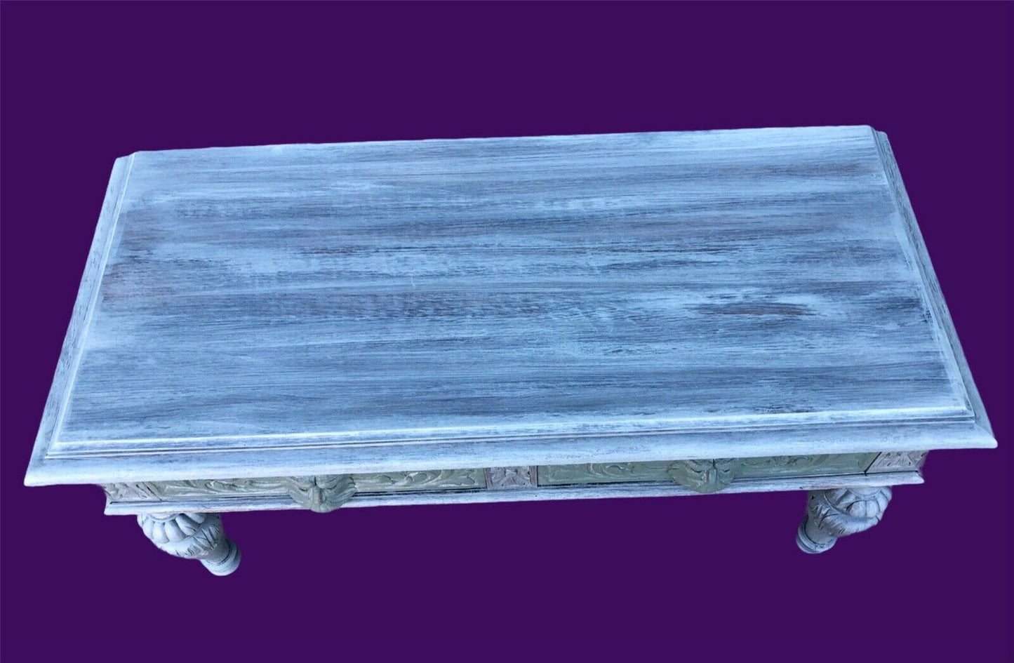 131......Handsome Antique Carved Oak Low Table / Media Stand ( sold )