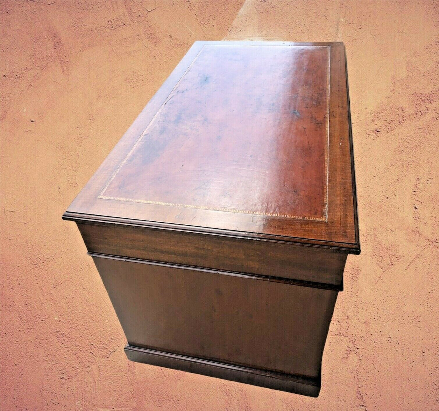 Antique Walnut Pedestal Desk Good Quality Item ( SOLD )