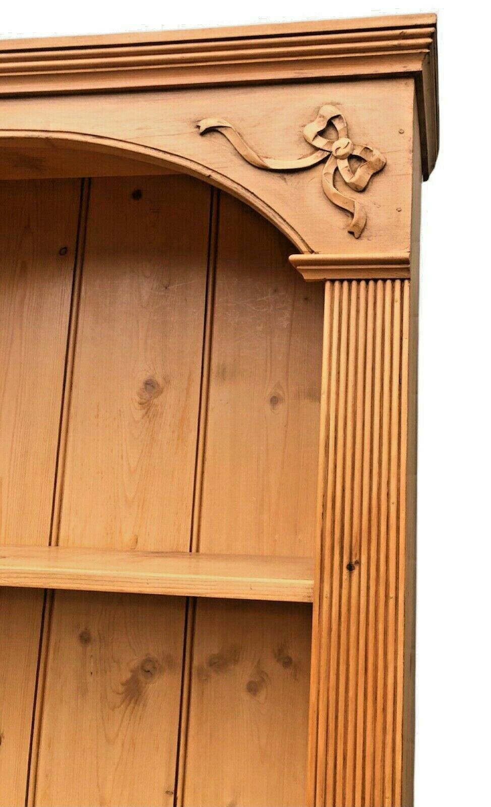Pair Of Tall Stunning Vintage Pine Bookcases / Pine Bookshelves ( SOLD )