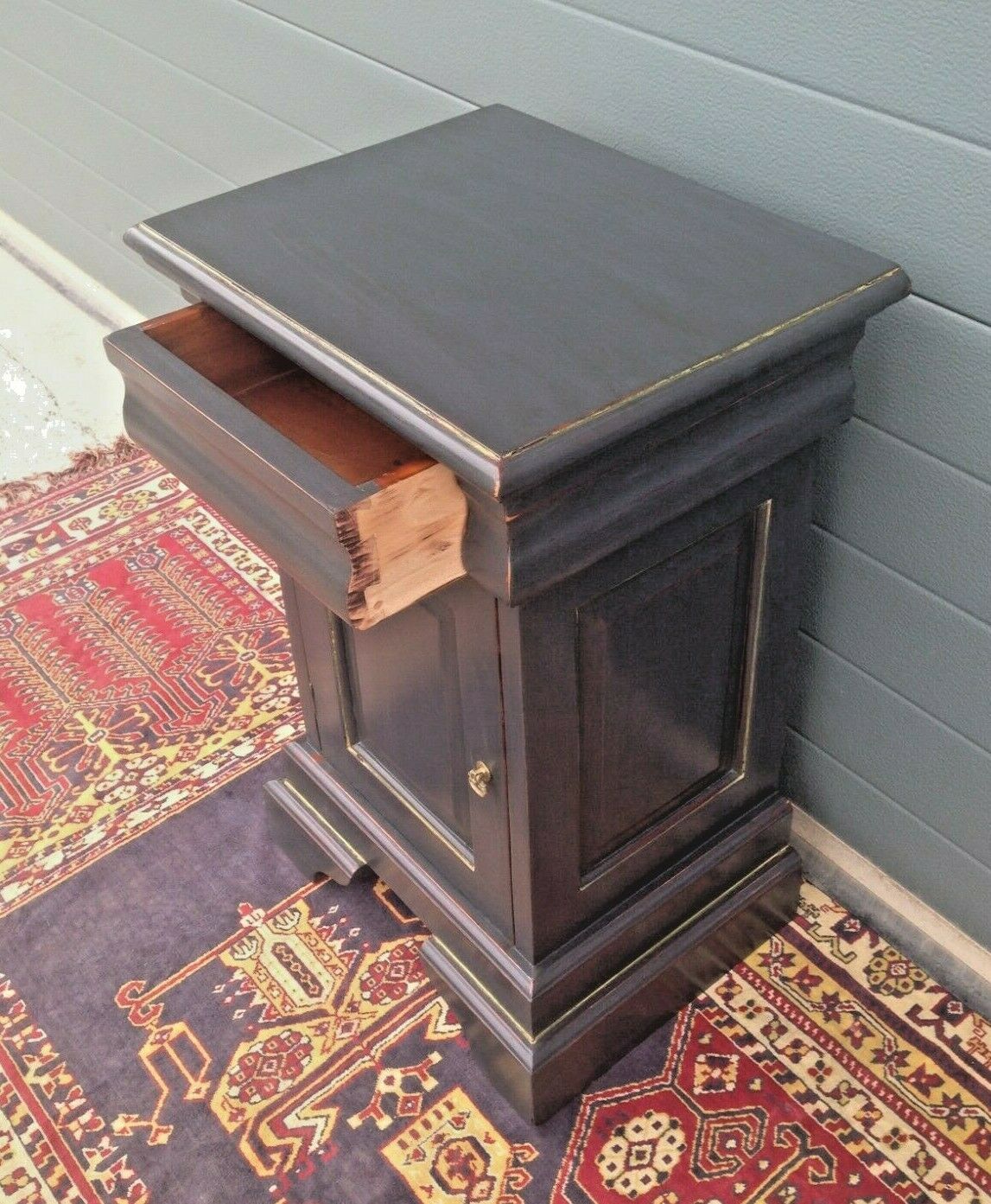 Stunning Pair Of Refinished Bedside Cabinets / Vintage Bedside Cupboards ( SOLD )