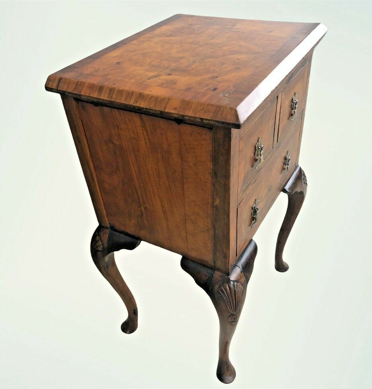 Vintage Figured Walnut Bedside Lamp Table ( SOLD )