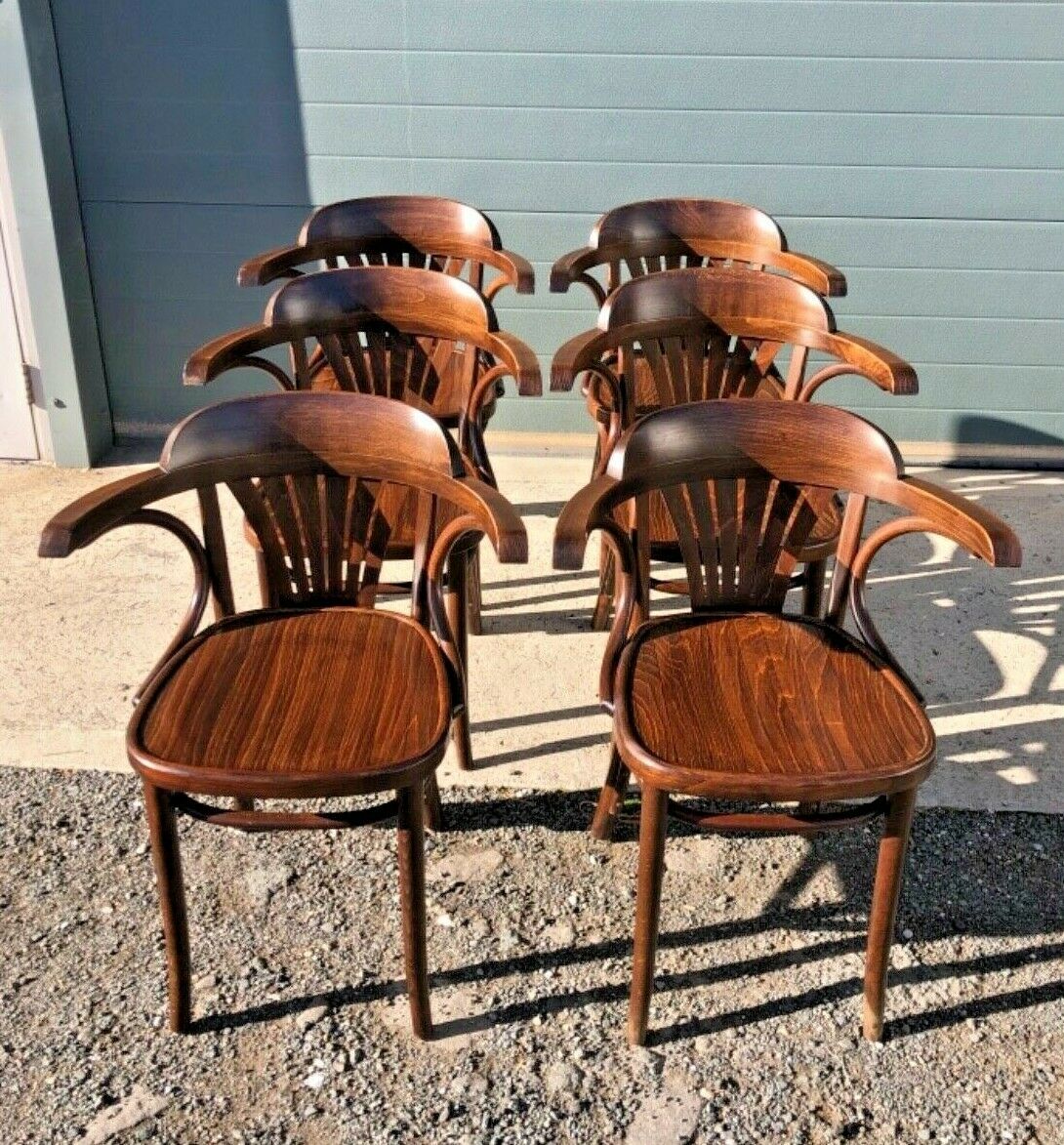 Set Of Six 1980'S Bentwood Chairs ( SOLD )