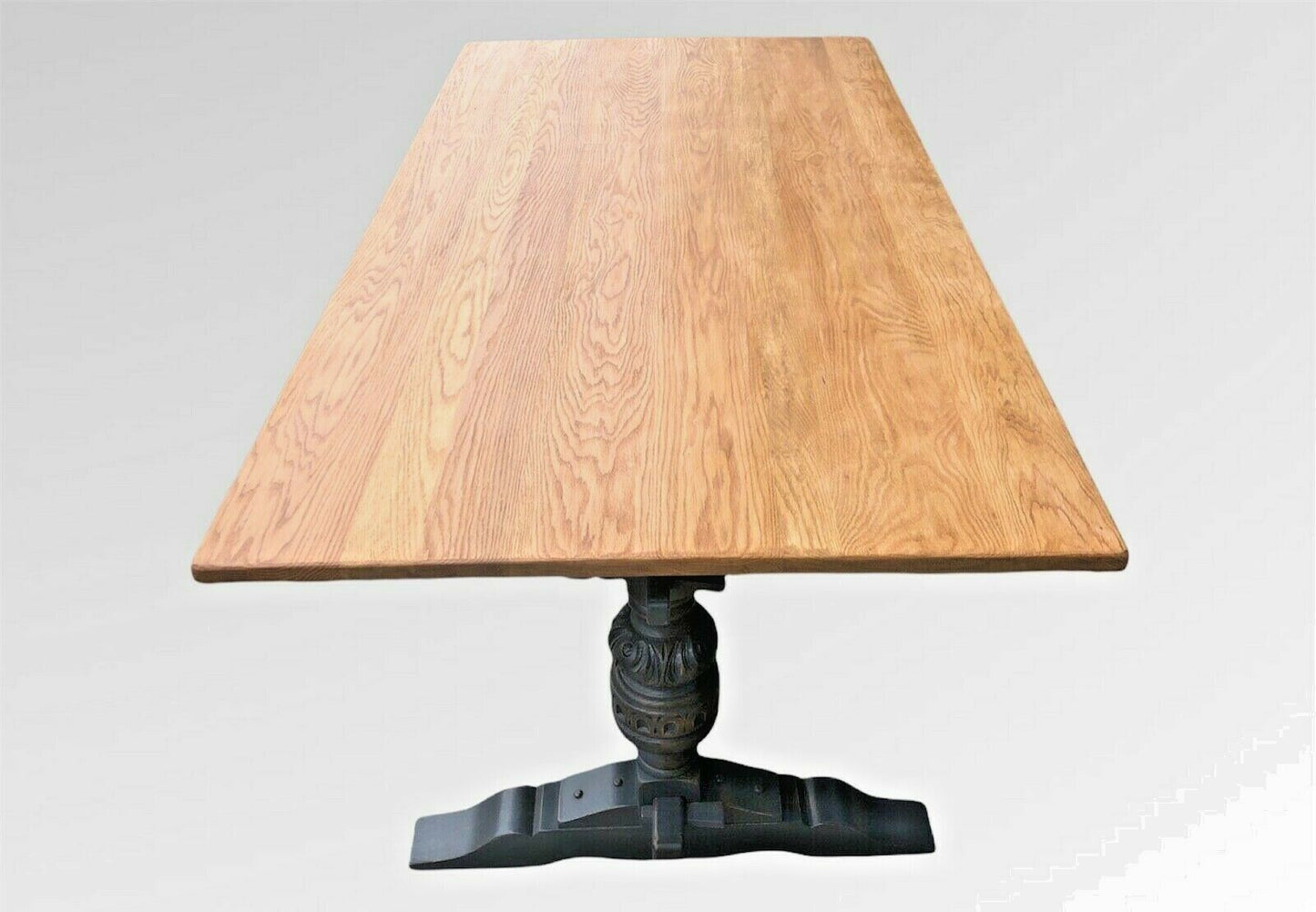 Stunning Vintage Old Charm Carved Solid Oak Refectory Table ( SOLD )