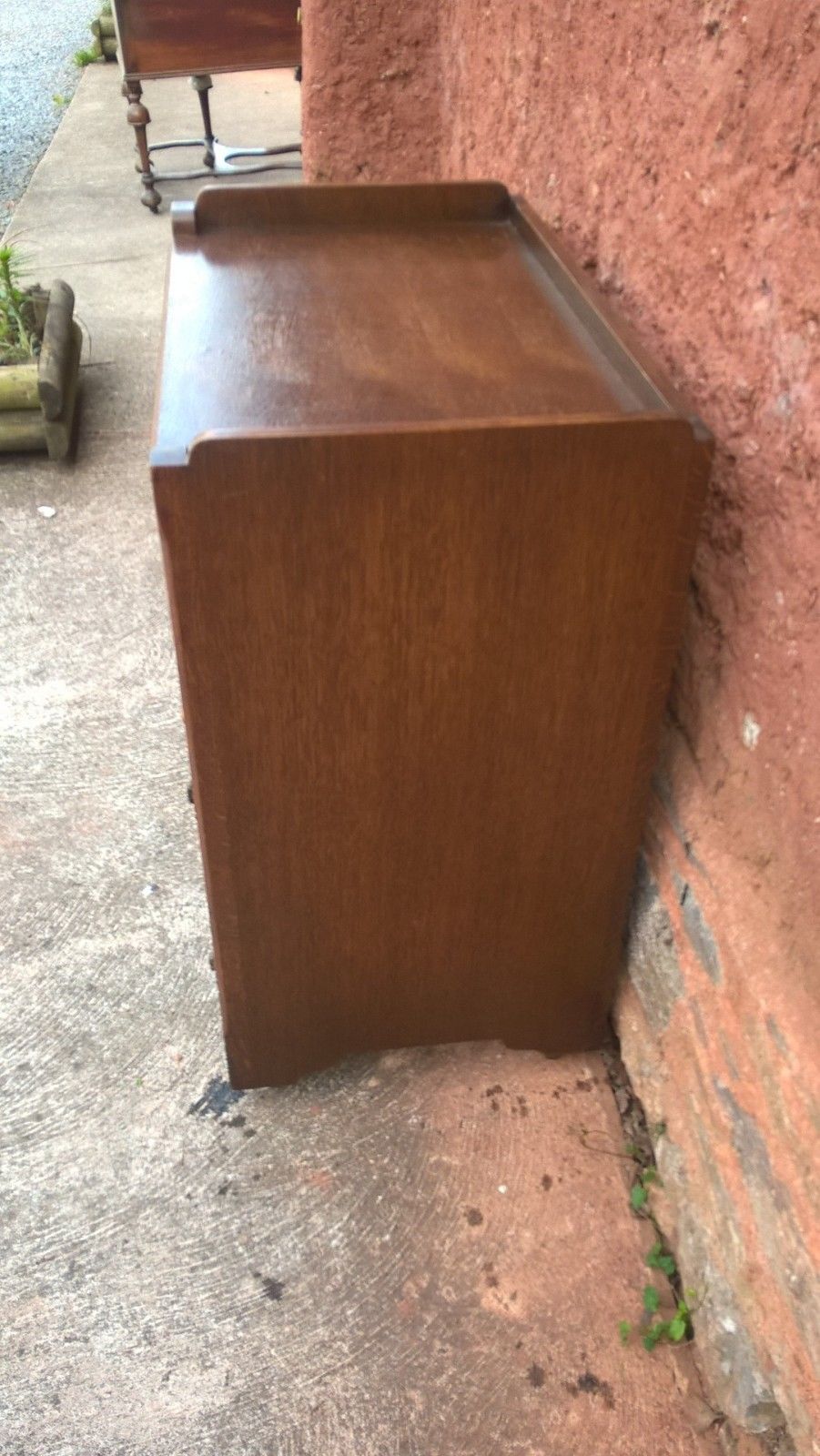 Old Charm Style Cabinet / Oak Record And Media Cabinet