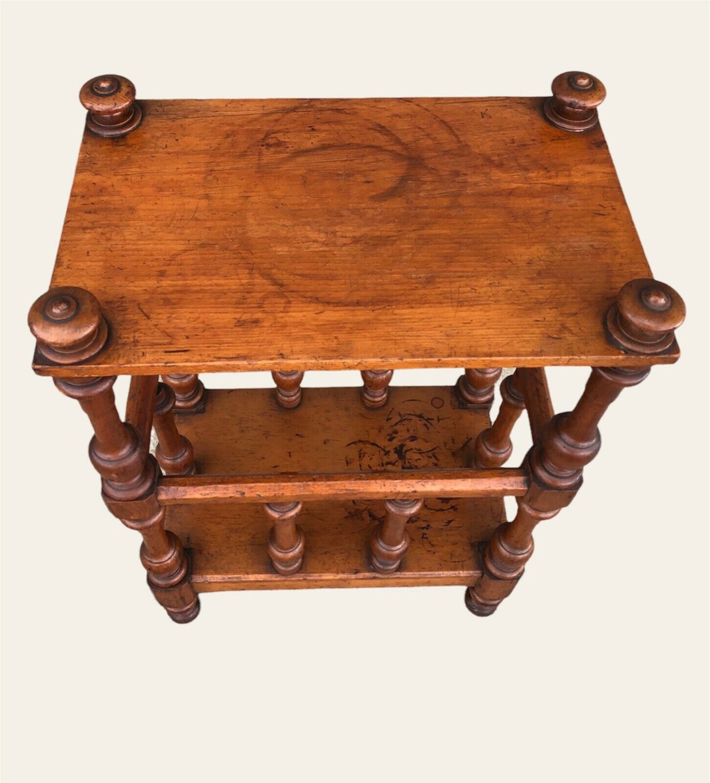 000962....Handsome Victorian Walnut Canterbury / Magazine Rack