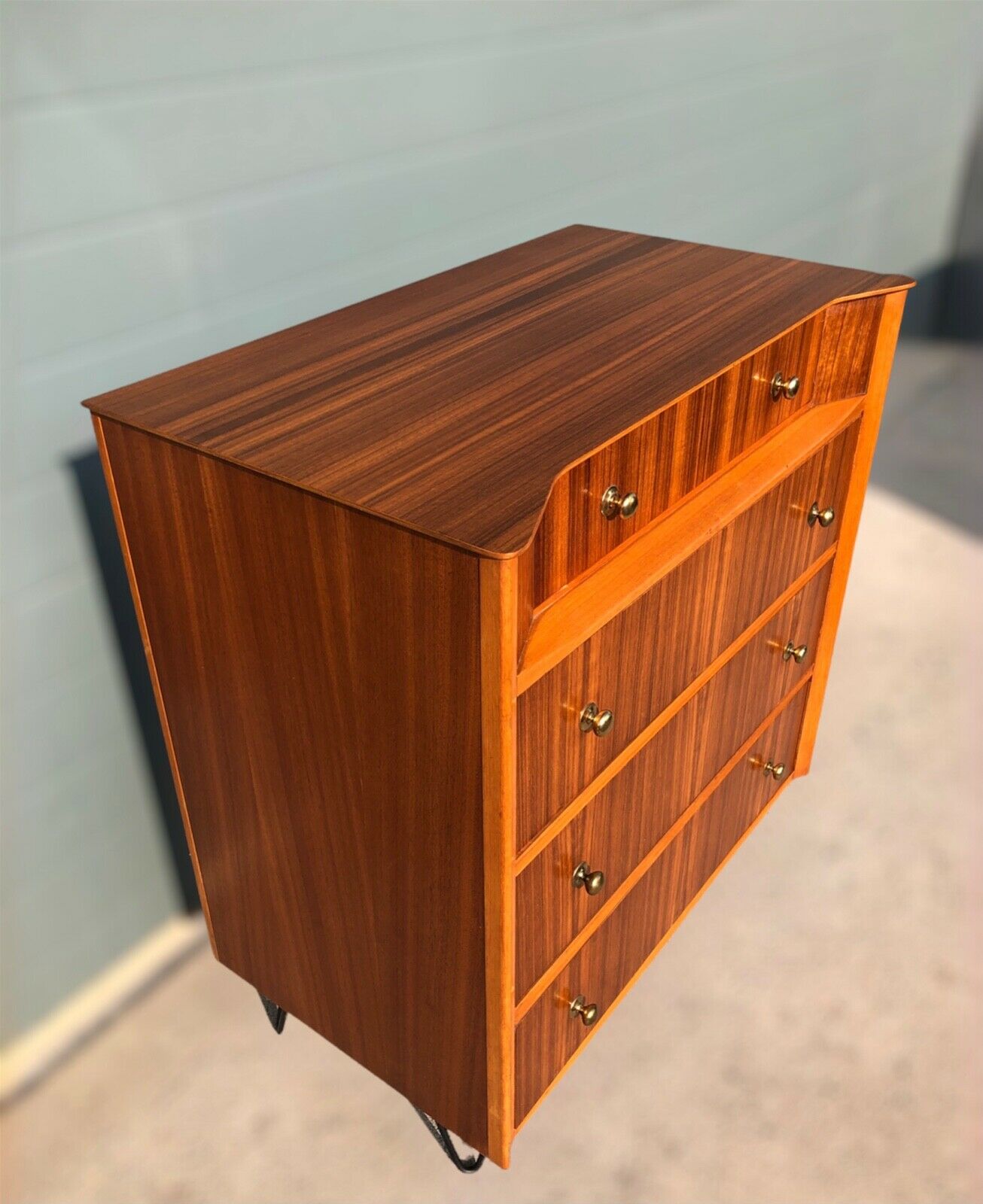 000977.....Stunning 1950'S Retro Tola Wood Chest Of Drawers By Austinsuite ( Sold )