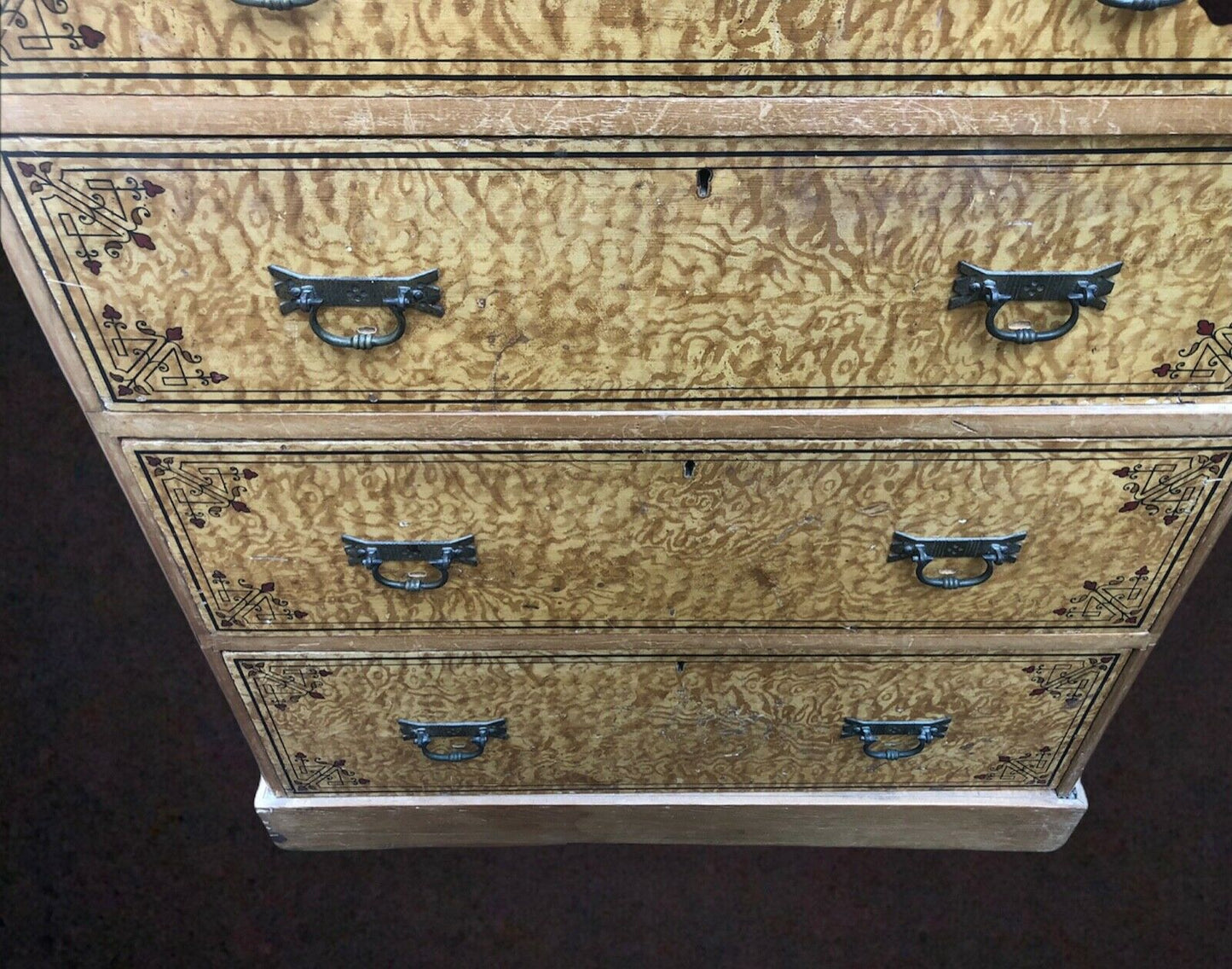 Handsome Edwardian Aesthetic Pine Chest Of Drawer ( SOLD )