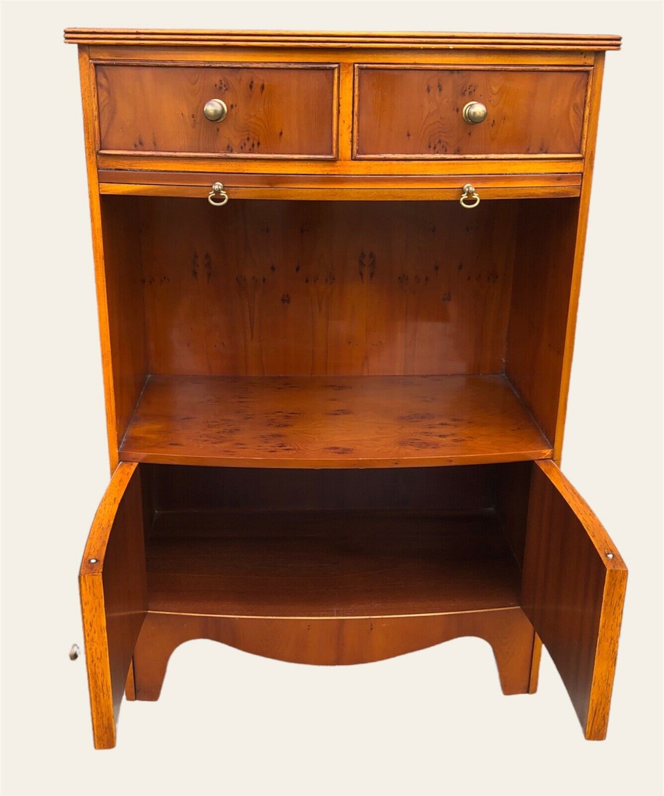 000956....Vintage Yew Wood Reprodux Side Cabinet (sold )