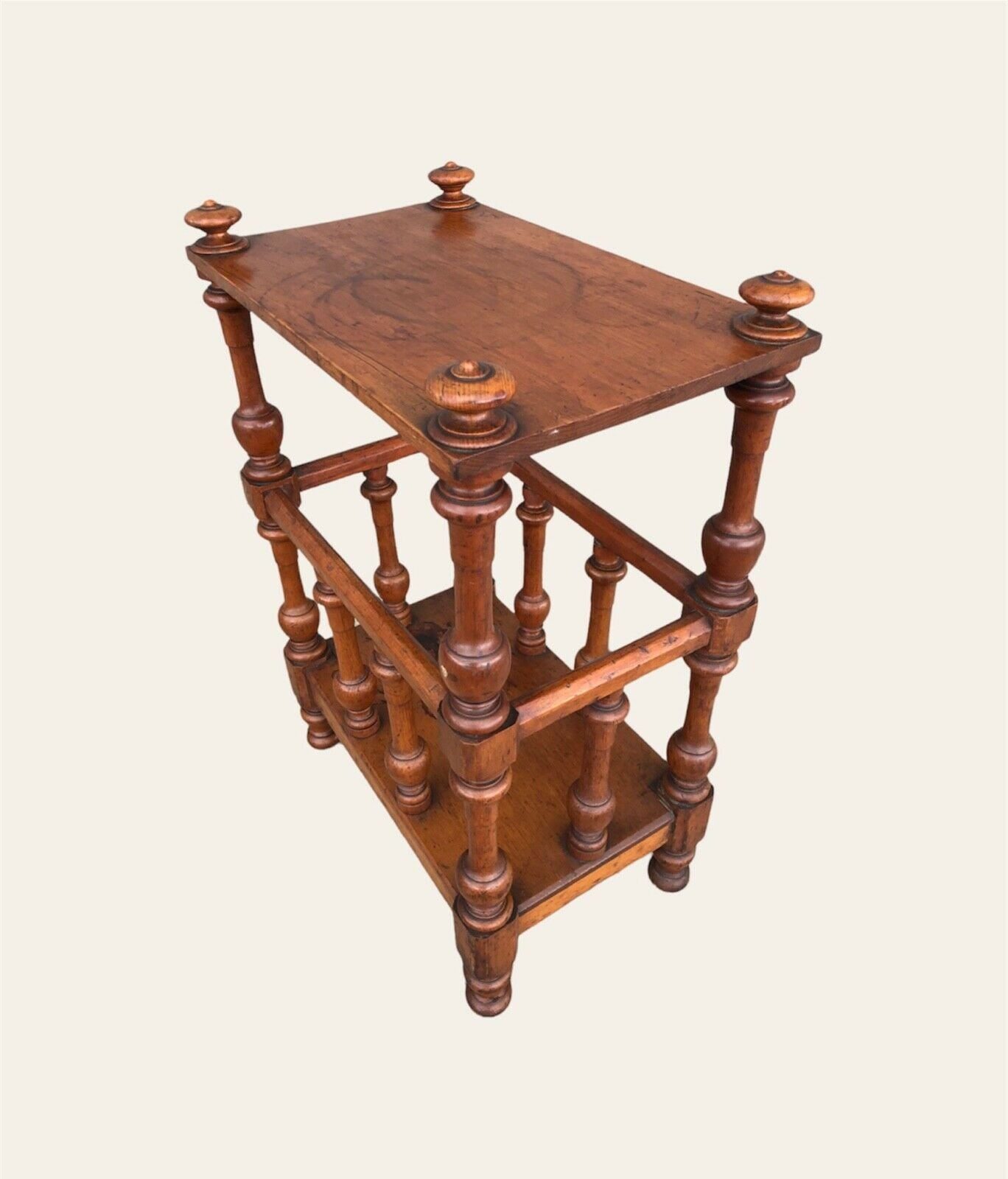 000962....Handsome Victorian Walnut Canterbury / Magazine Rack