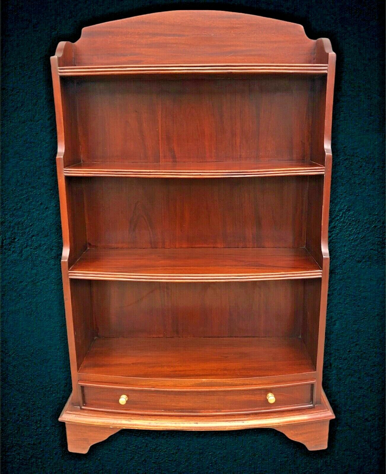 030.....Vintage Mahogany "Regency Style" Bookcase With Drawer