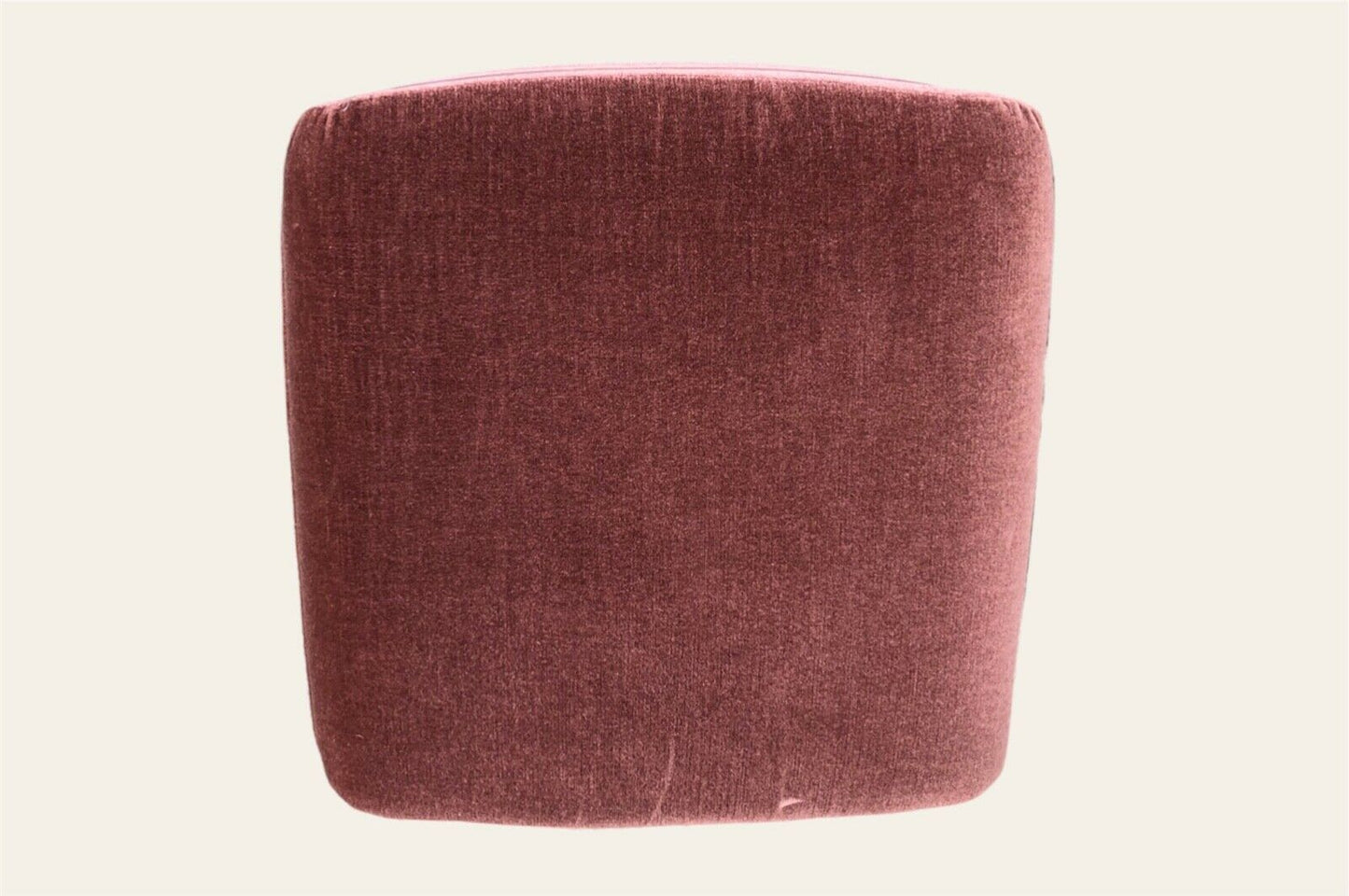 000973.....Handsome Retro Mahogany Framed Upholstered Footstool ( sold )