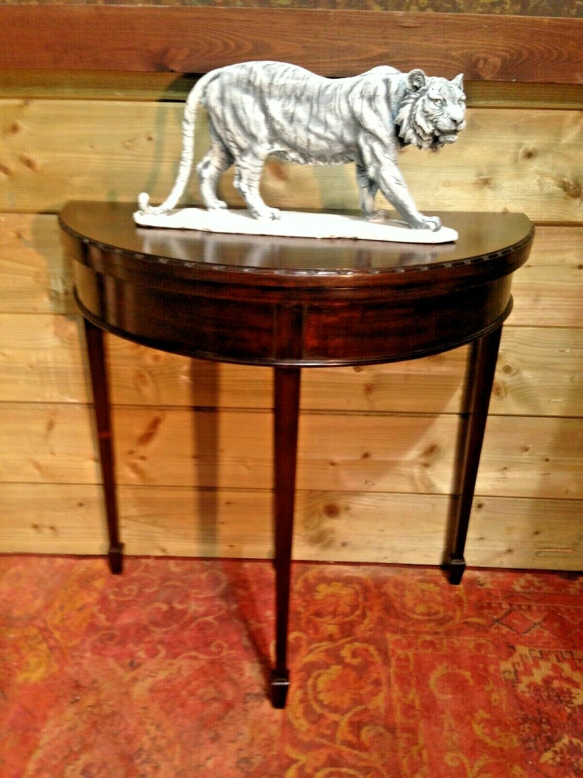 Mahogany Dem Lune Card Table / Vintage Hall Table ( SOLD )