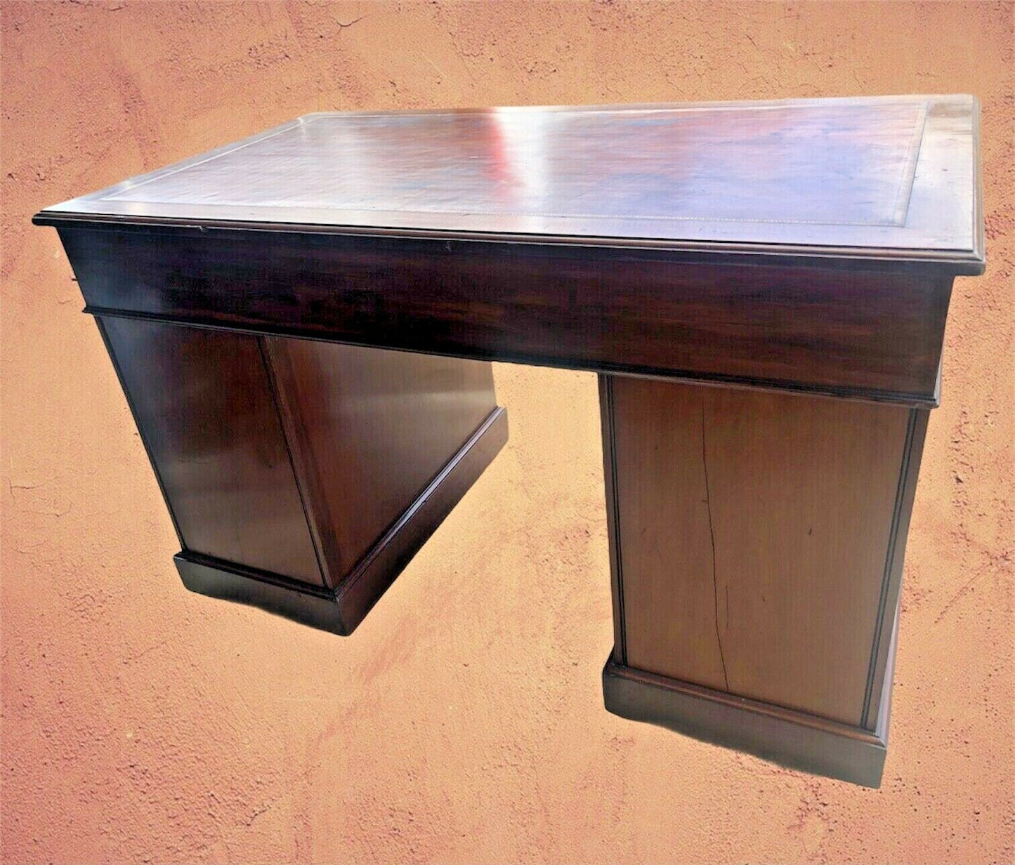 Antique Walnut Pedestal Desk Good Quality Item ( SOLD )