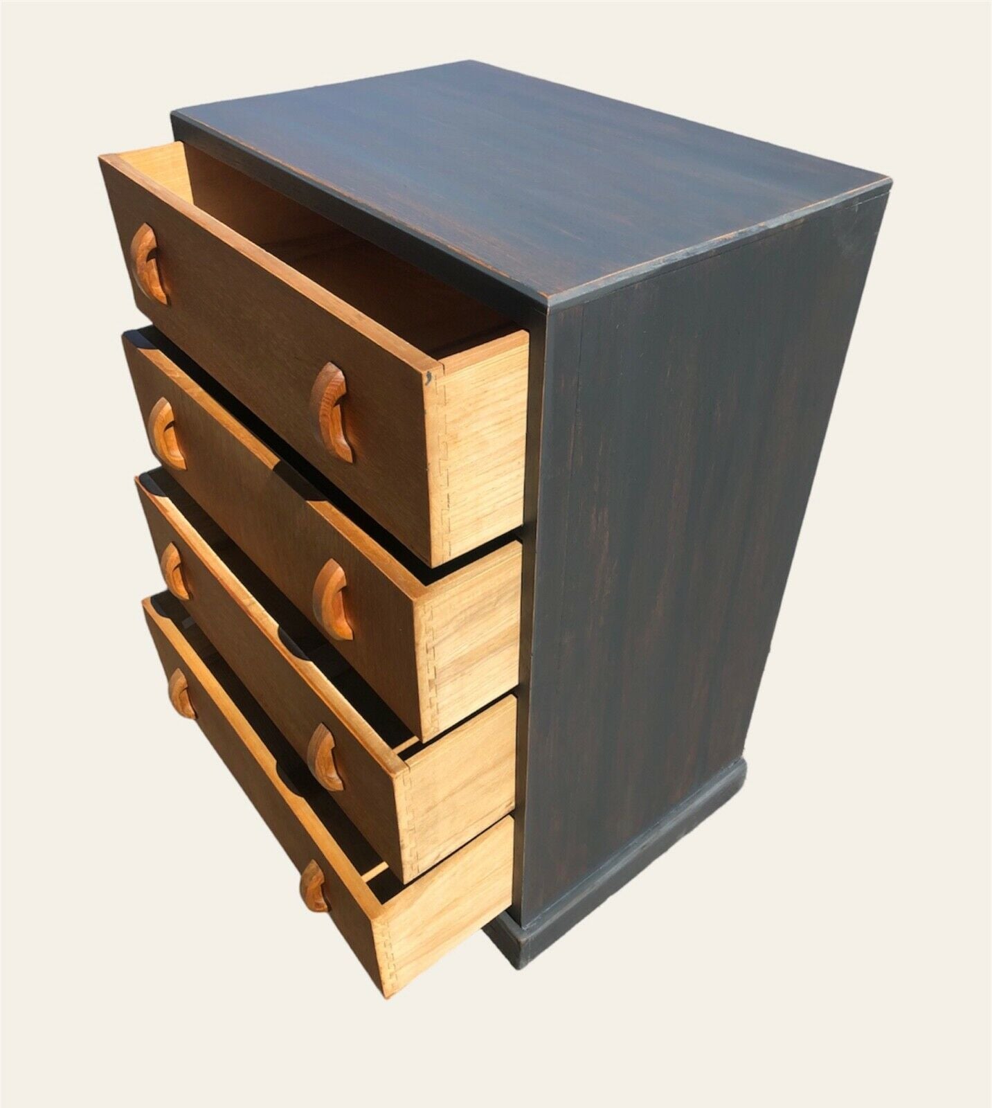 000959....Art Deco Oak Chest Of Drawers (Sold)