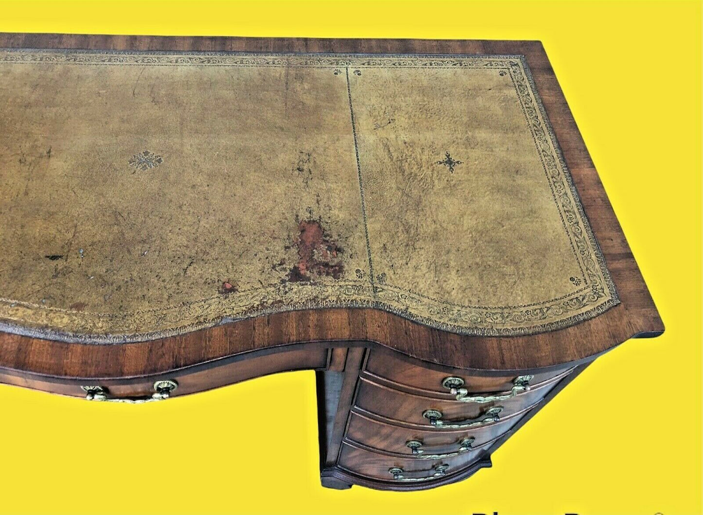 010.....Handsome Mahogany Reprodux Desk - SOLD