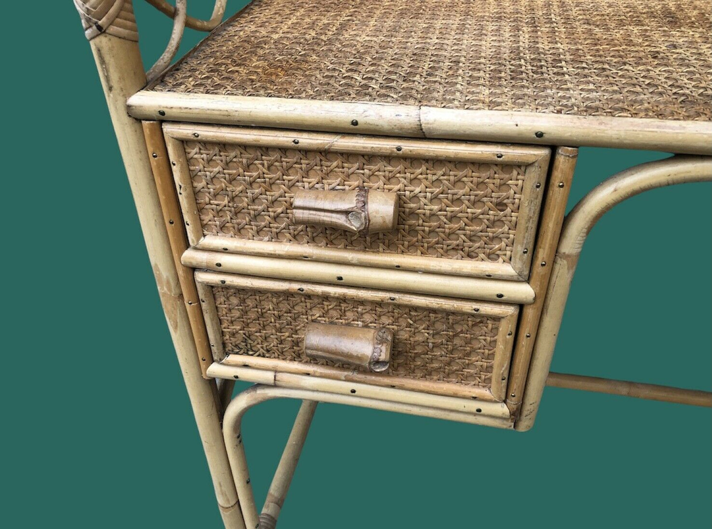 Vintage Bamboo Dressing Table ( SOLD )