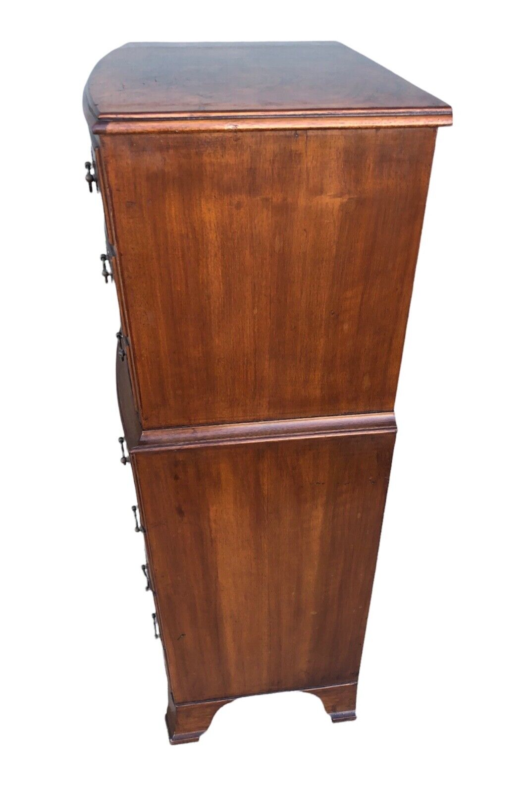 000917....Handsome Vintage Small Walnut Tallboy Chest Of Drawers ( sold )