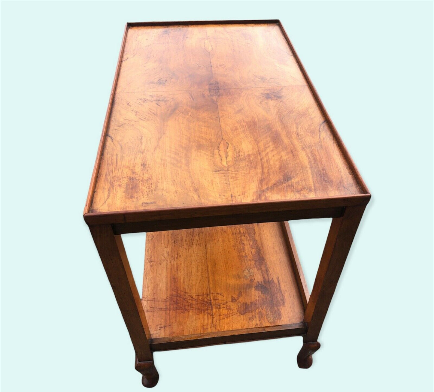 000980.....Vintage Walnut Serving / Drinks Trolley ( sold )