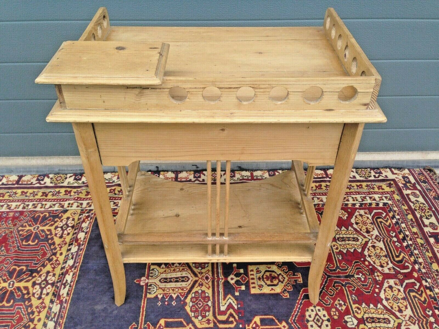 Rare Antique Pine Childs Desk / Lovely Old Bedside Table ( SOLD )