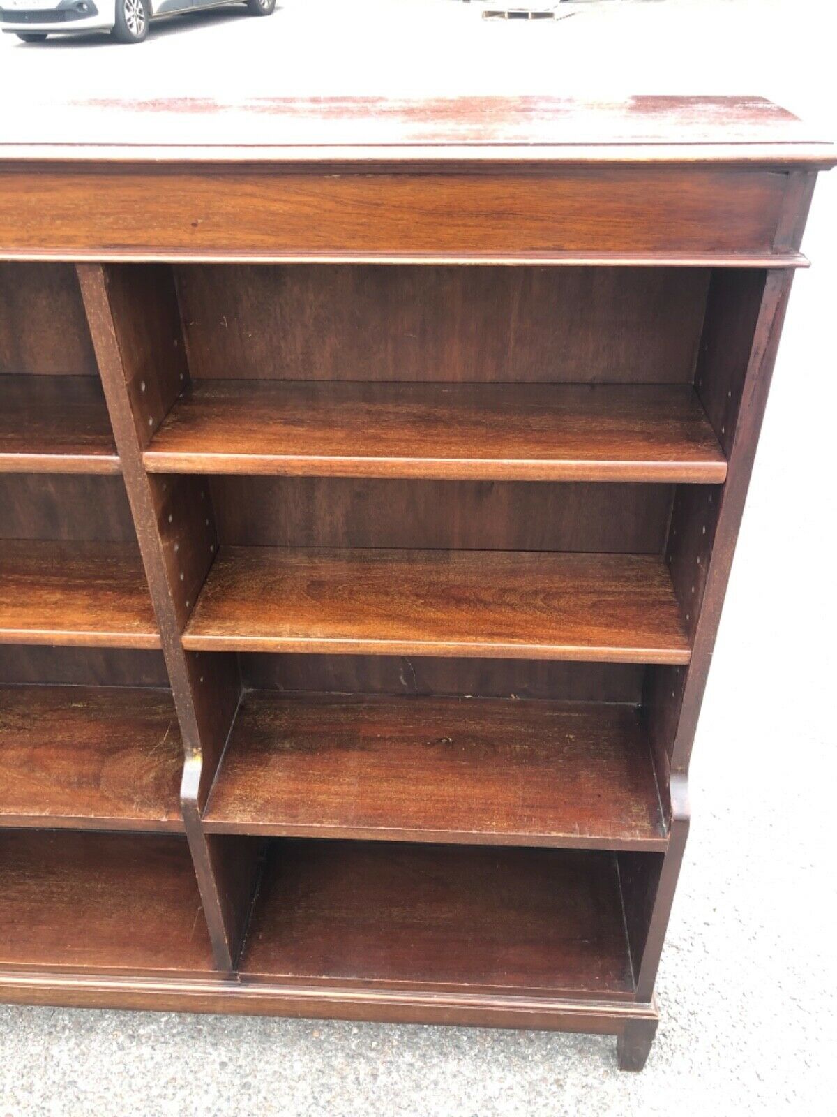 Stunning Vintage Solid Mahogany Long Bookcase ( SOLD )