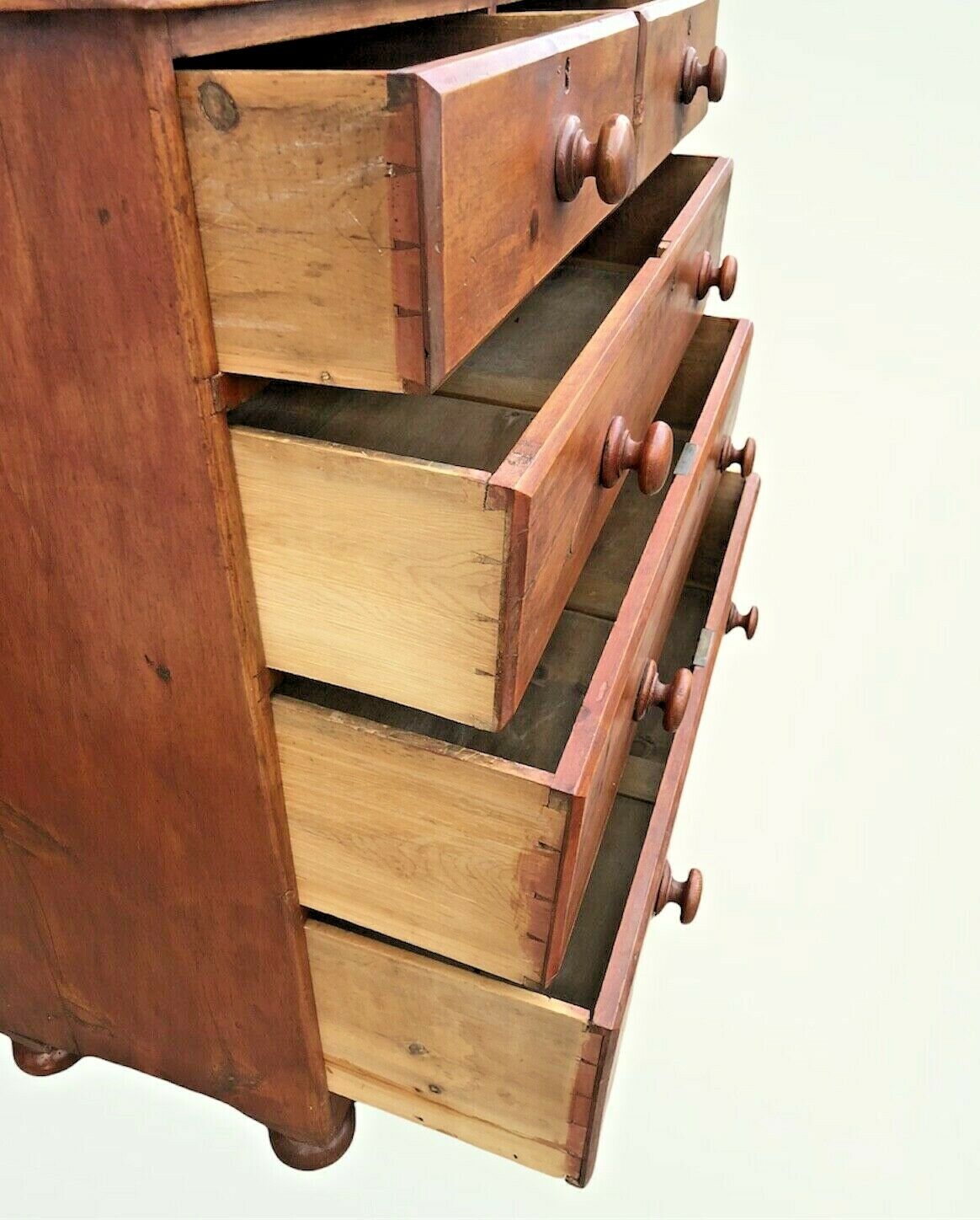 033.....Handsome Country House Stained Pine Chest Of Drawers ( sold )
