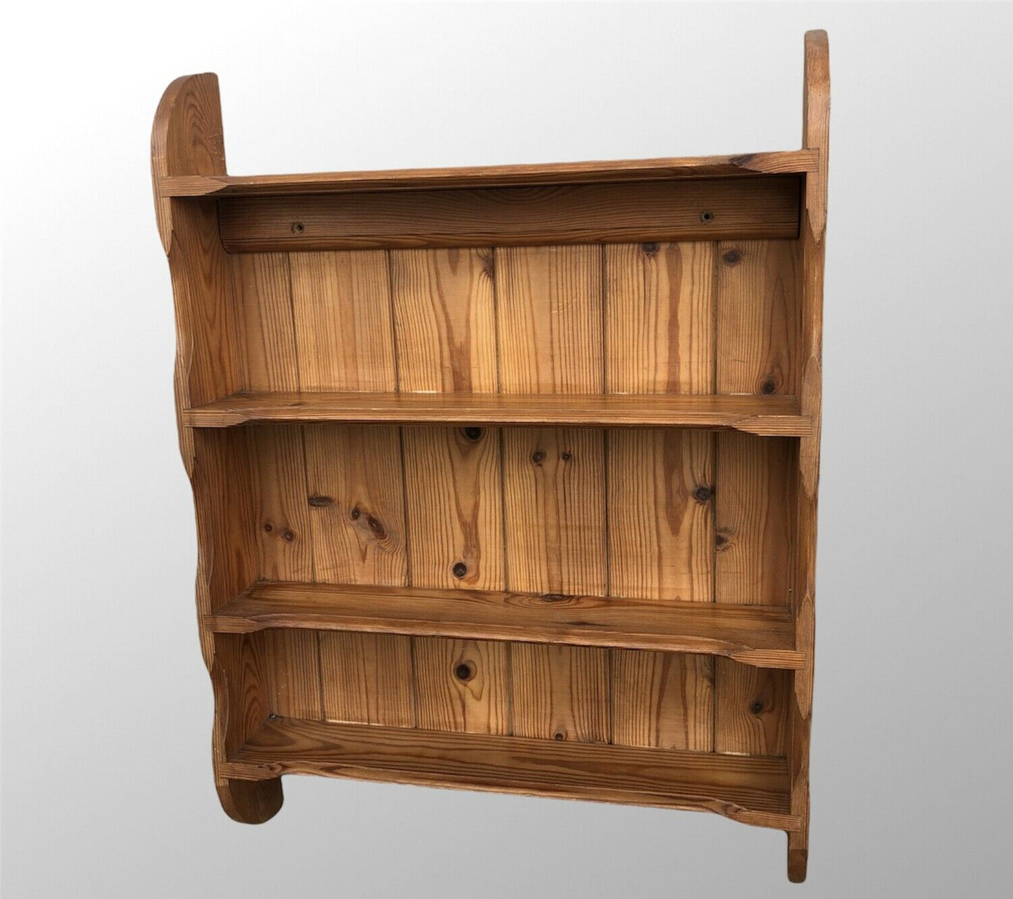 057.....A Set Of Vintage Pine Wall Shelves / Bookcase ( sold )