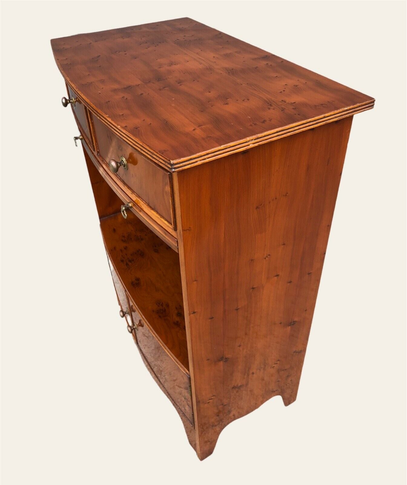 000956....Vintage Yew Wood Reprodux Side Cabinet (sold )