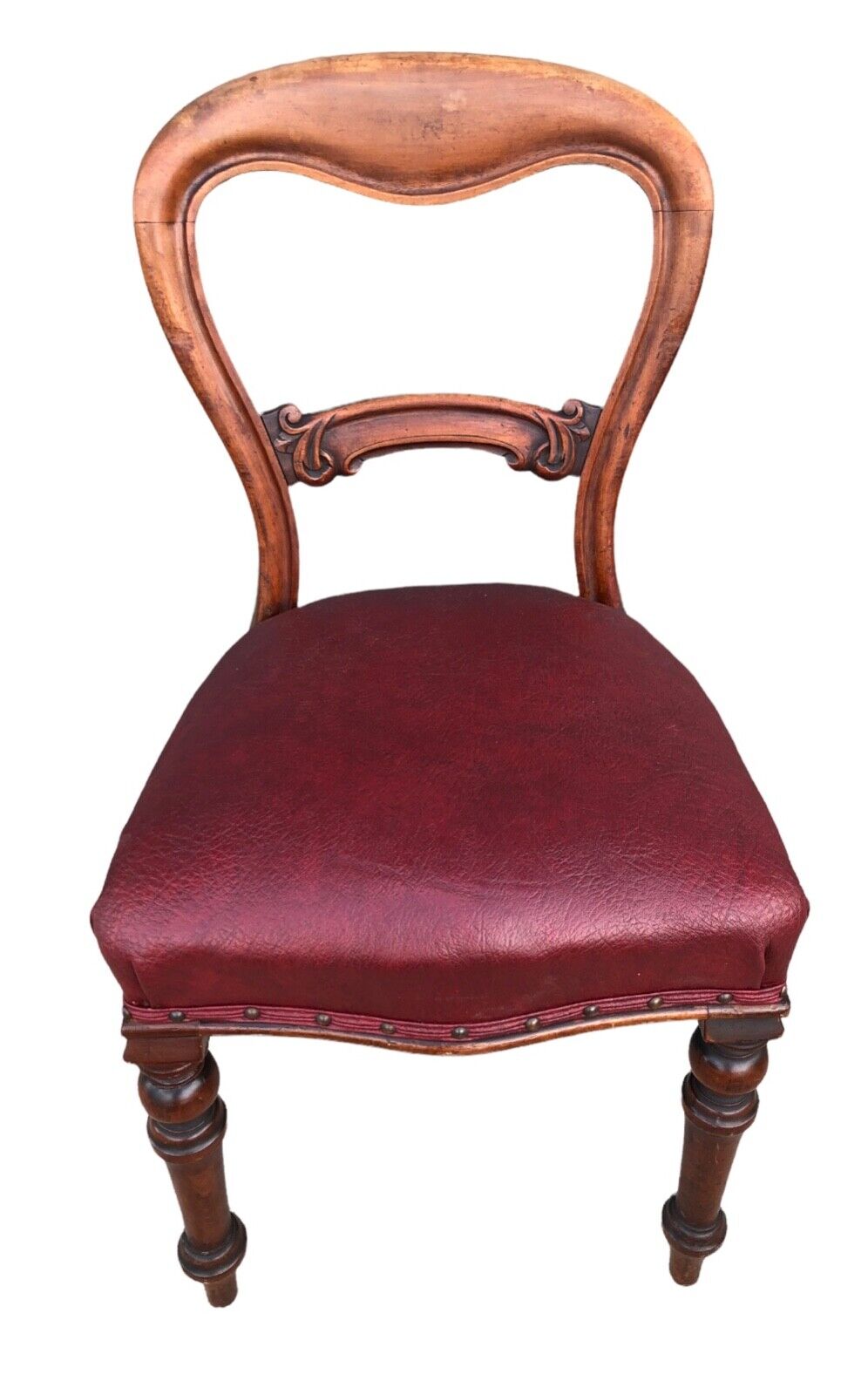 000933....Handsome Set Of Four Antique Mahogany Dining Chairs ( sold )