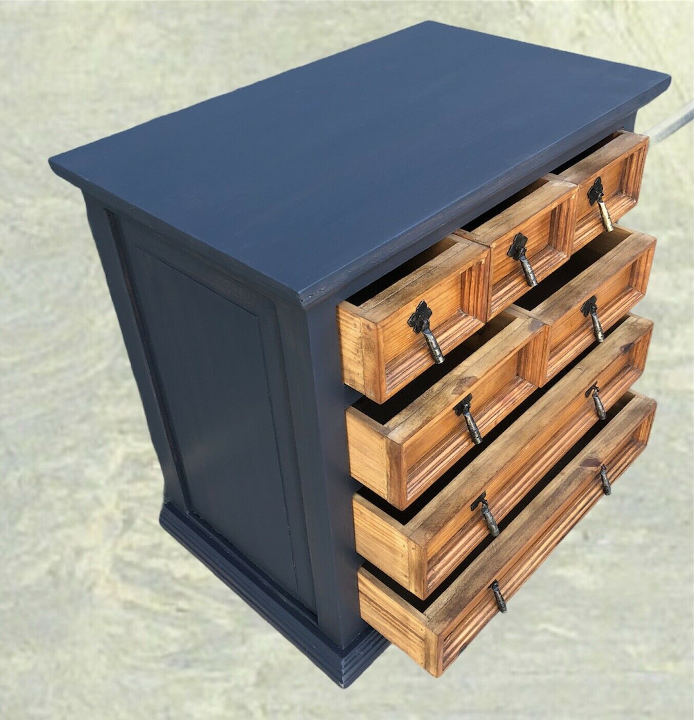 Handsome Pair Of Pine Bedside Chests / Rustic Small Chests ( SOLD )