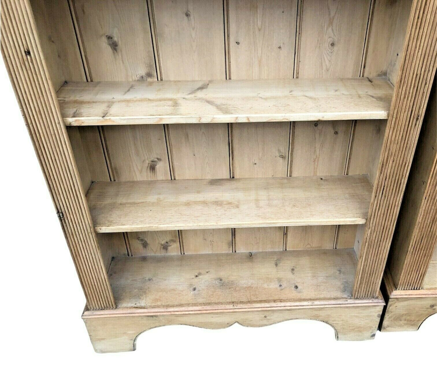 Pair Of Tall Stunning Vintage Pine Bookcases / Pine Bookshelves ( SOLD )