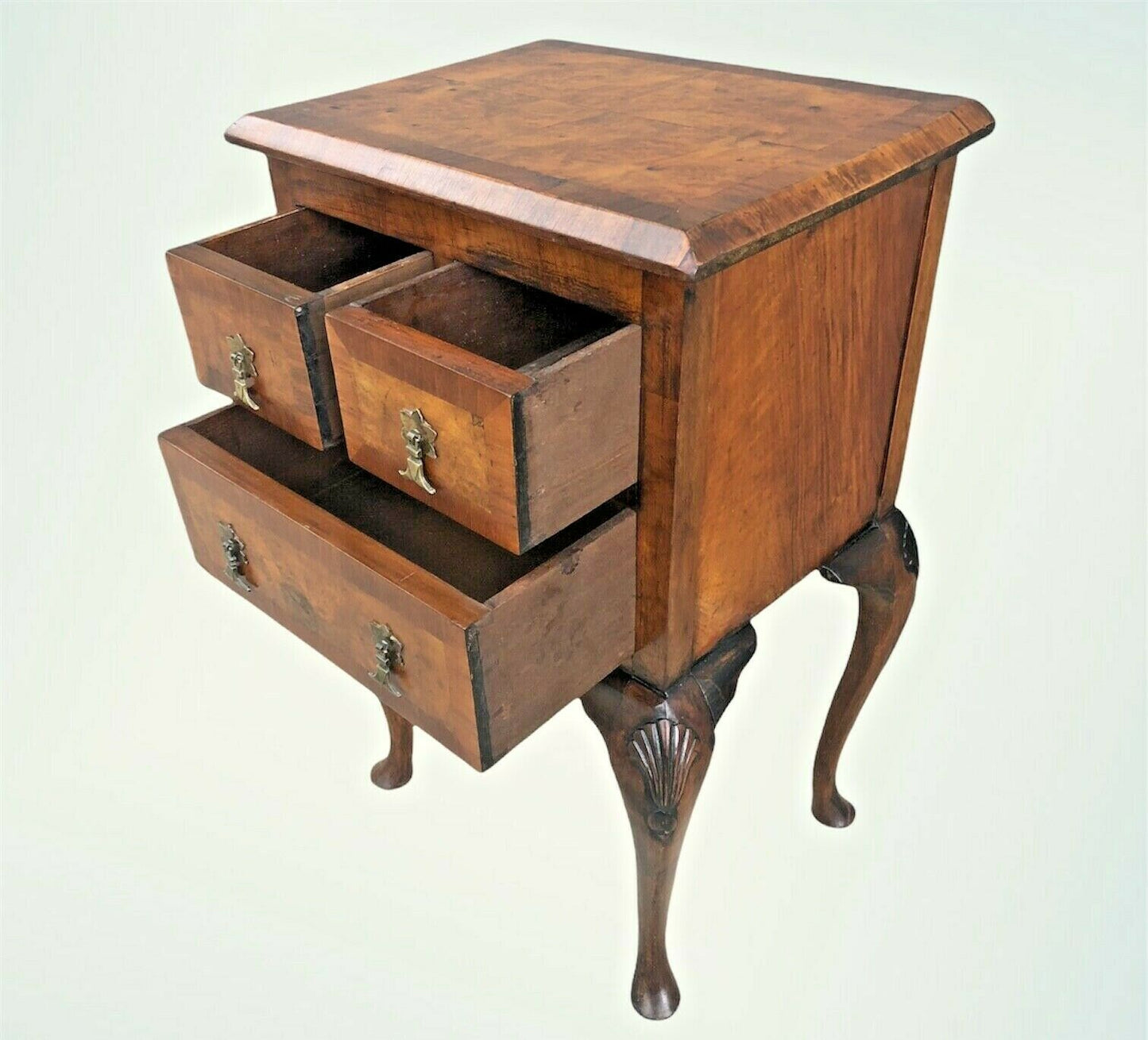 Vintage Figured Walnut Bedside Lamp Table ( SOLD )