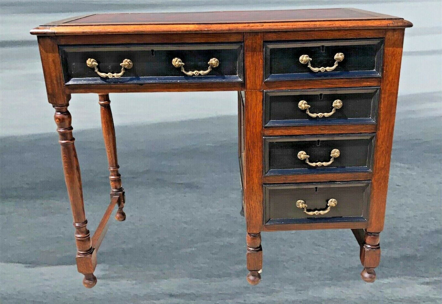 Antique Oak Single Pedestal Desk ( SOLD )