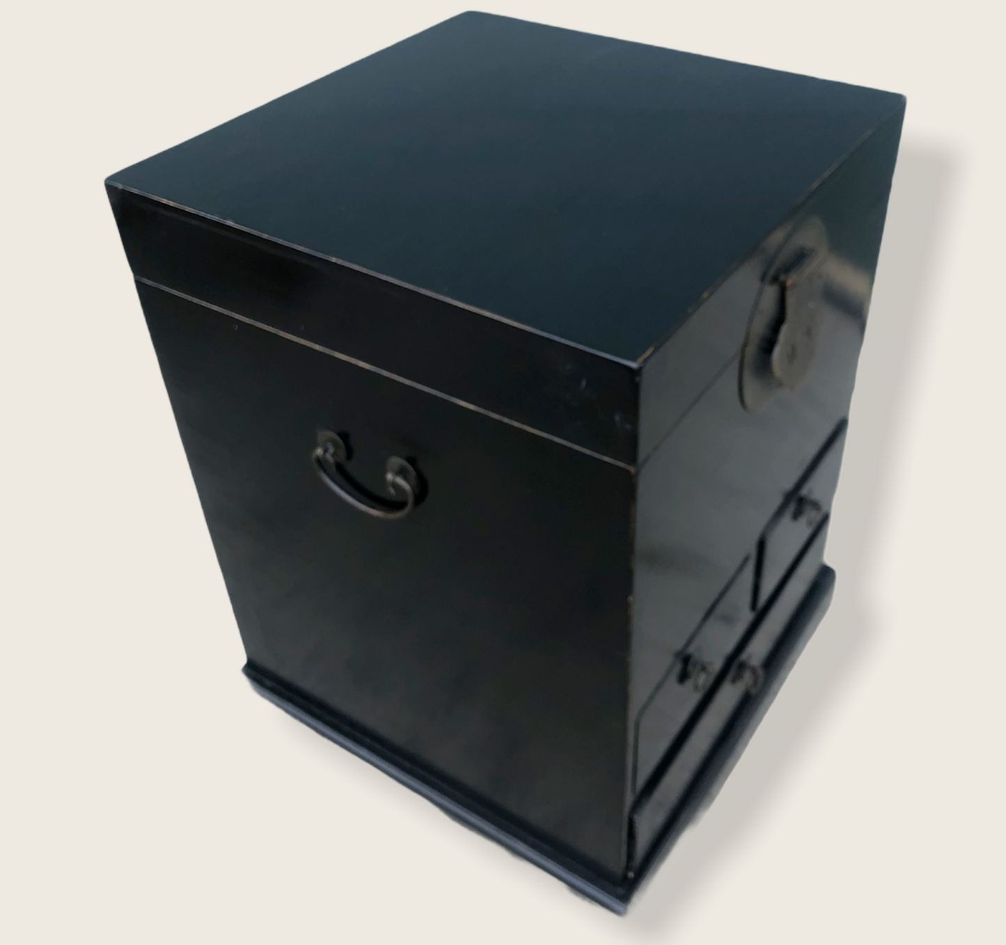 Oriental Ebonised Trunk With Drawers ( SOLD )