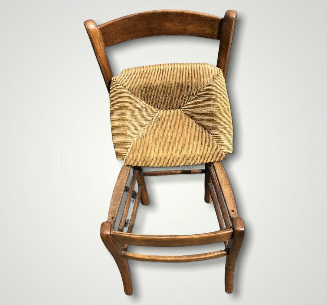 A Set Of Four Vintage Arts And Crafts Style Oak Chairs ( SOLD )