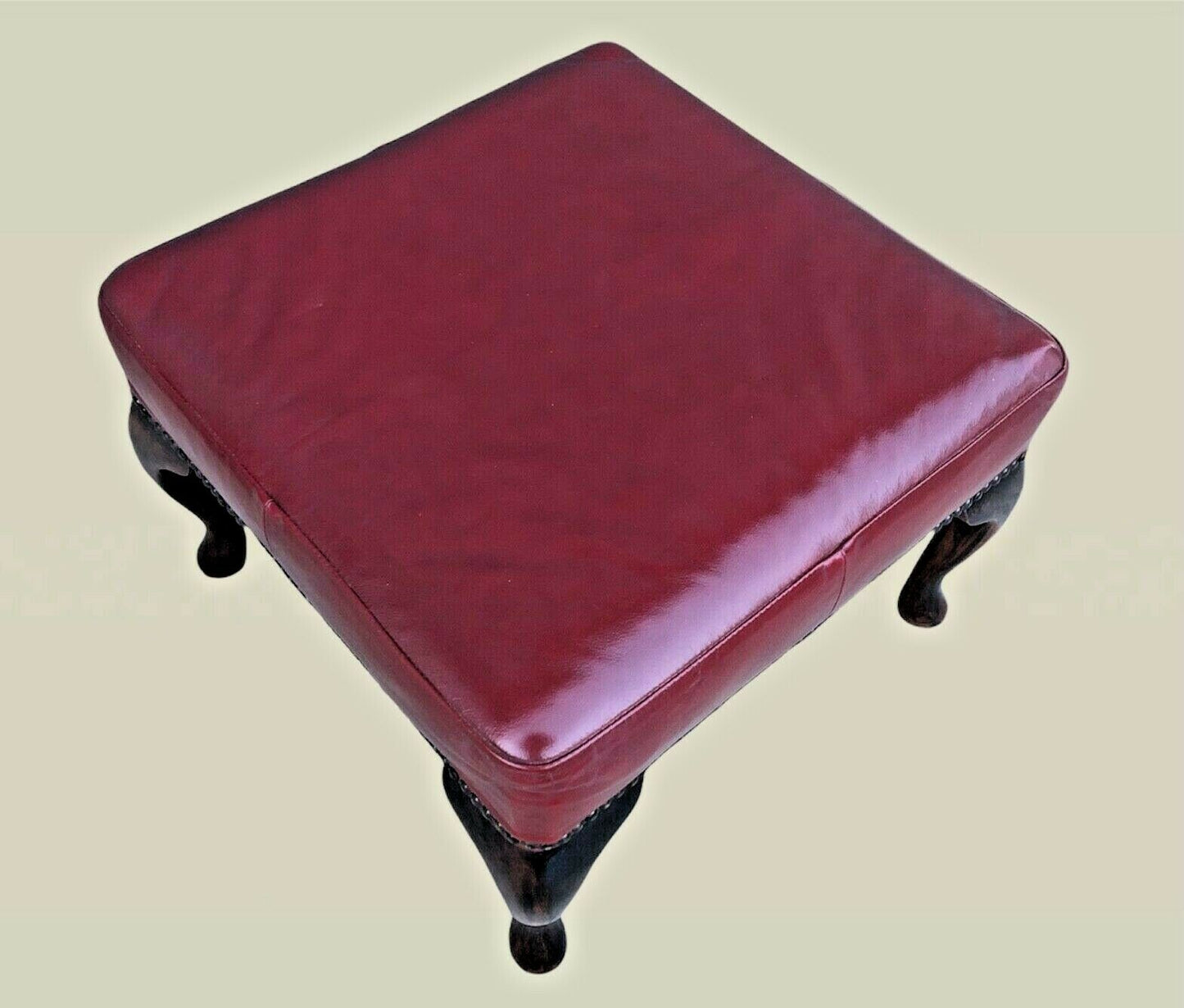 023.....Superior Quality Vintage Red Leather Footstool ( sold )