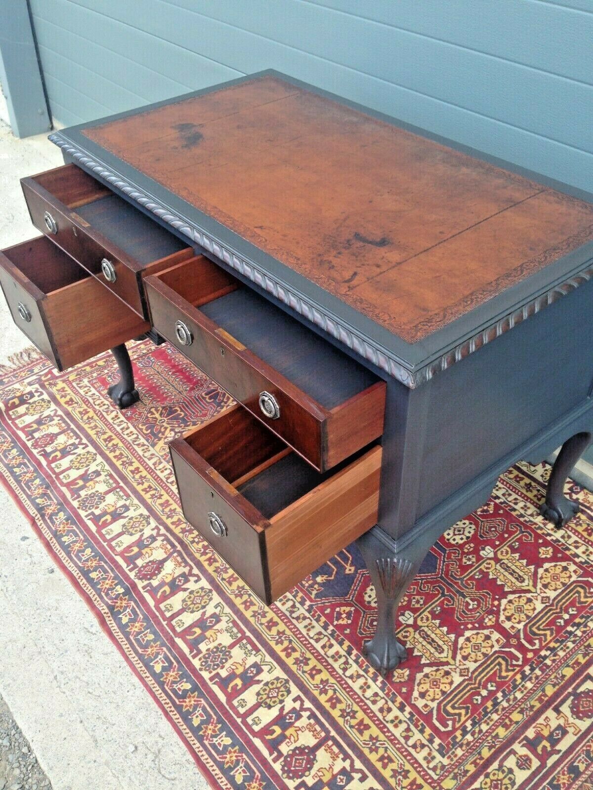 Vintage Mahogany Desk / Vintage Chippendale Style Writing Table ( SOLD )