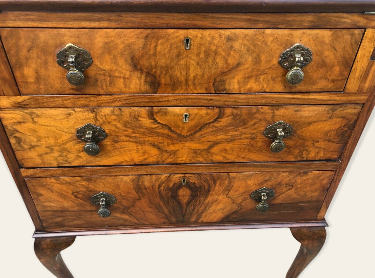 000982....Stunning Art Deco Style Walnut Bureau Bookcase ( SOLD )