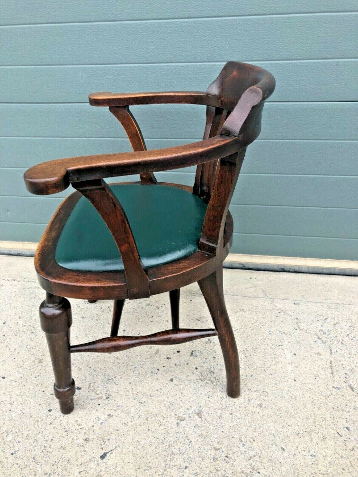 089.....Two Similar Handsome Vintage Desk Chairs