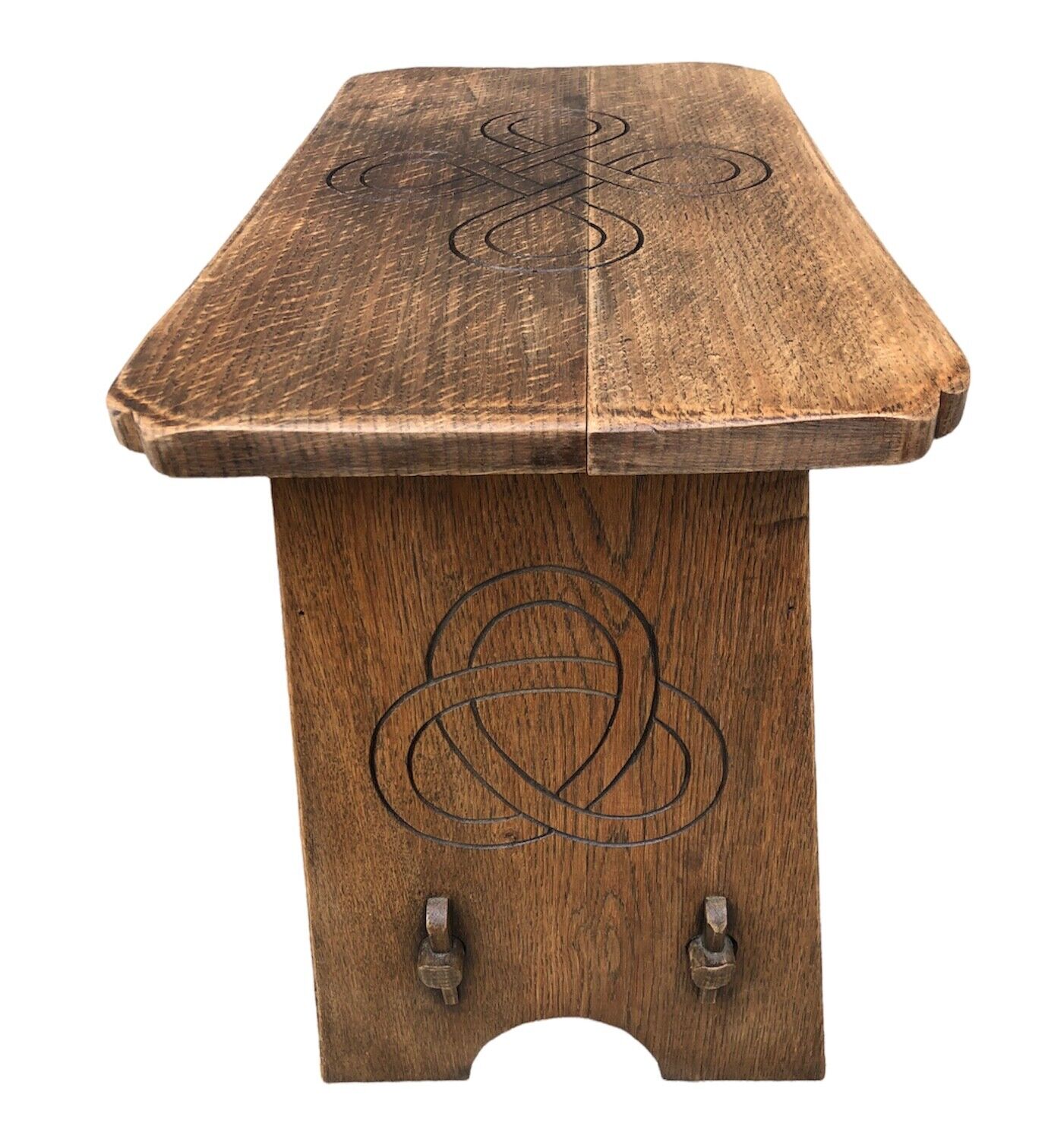 000930....Handsome Vintage Arts And Crafts Oak Stool ( sold )