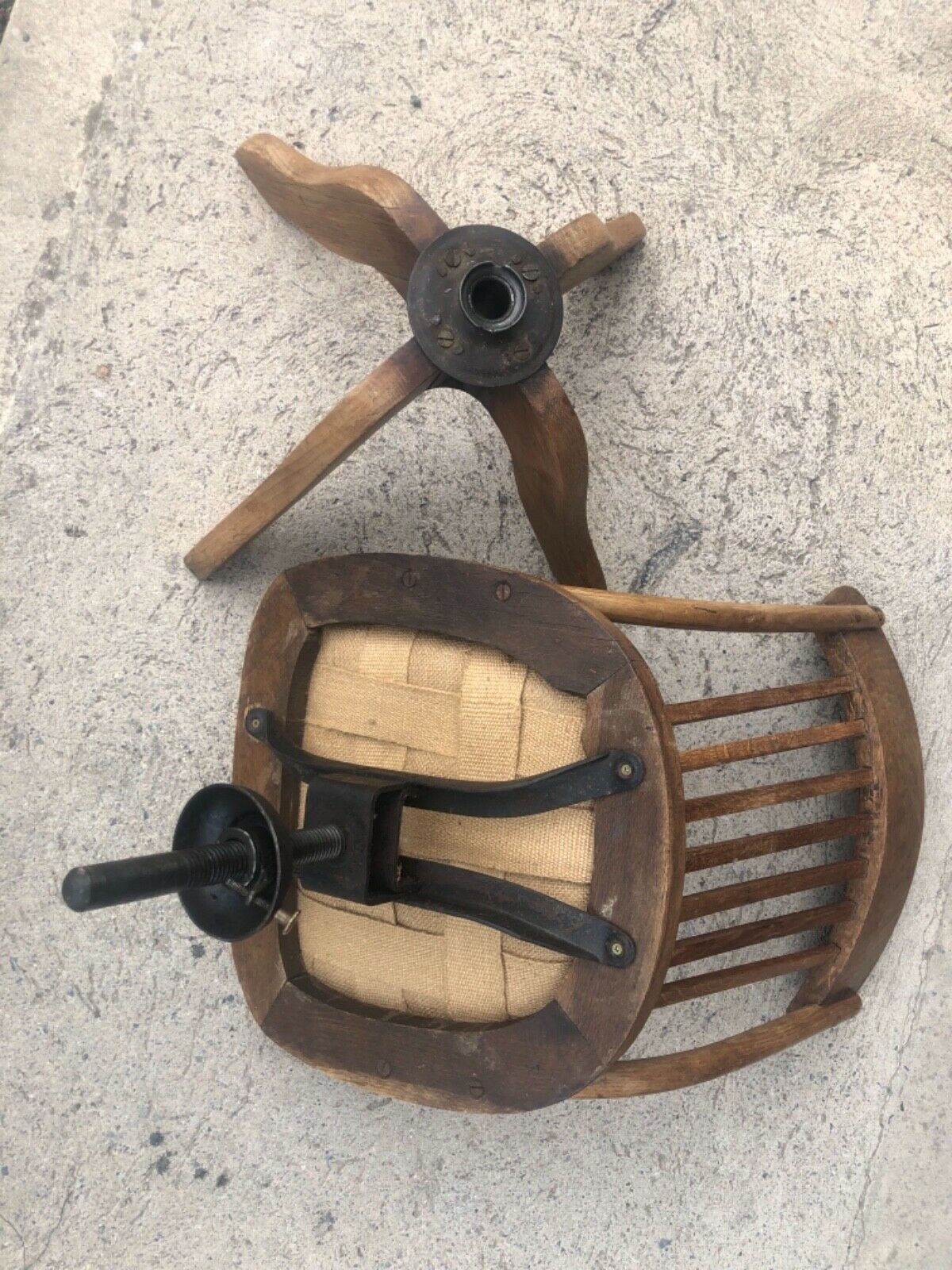Vintage Revolving Oak Desk Chair ( SOLD )