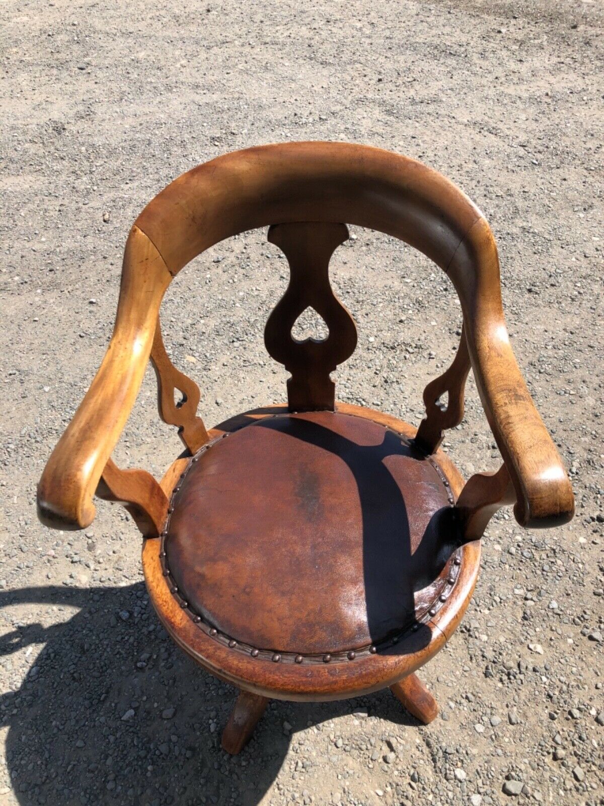 Gorgeous Faded Mahogany Desk Chai / Antique Swivel Chair and chest of drawers