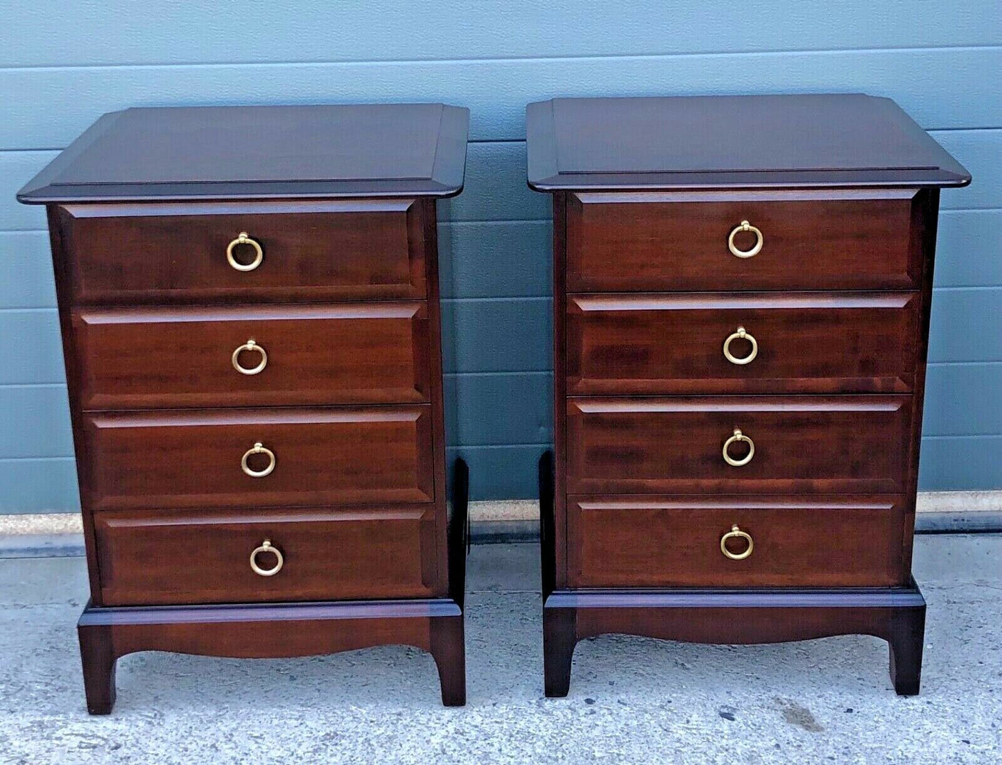Handsome Pair Of Vintage Stag Bedside Chests / Stag Bedside Tables ( SOLD )