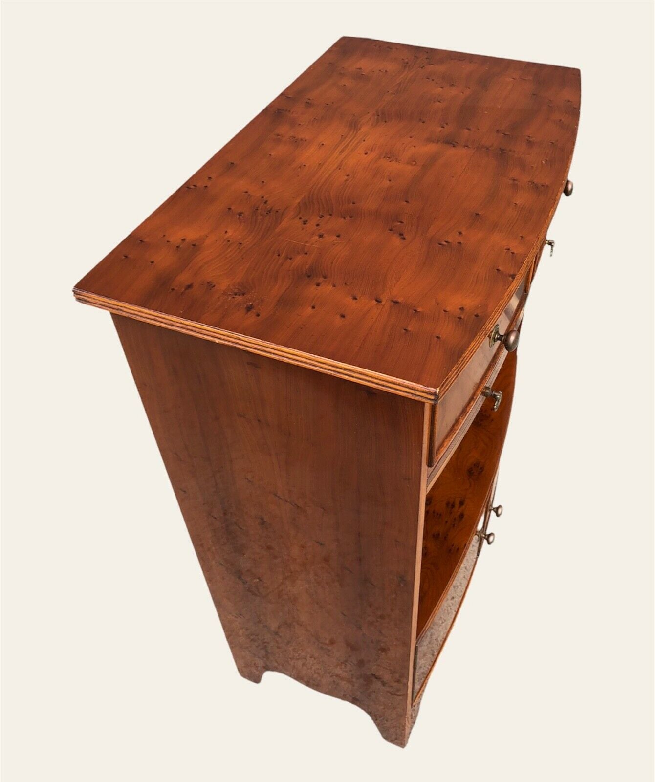 000956....Vintage Yew Wood Reprodux Side Cabinet (sold )
