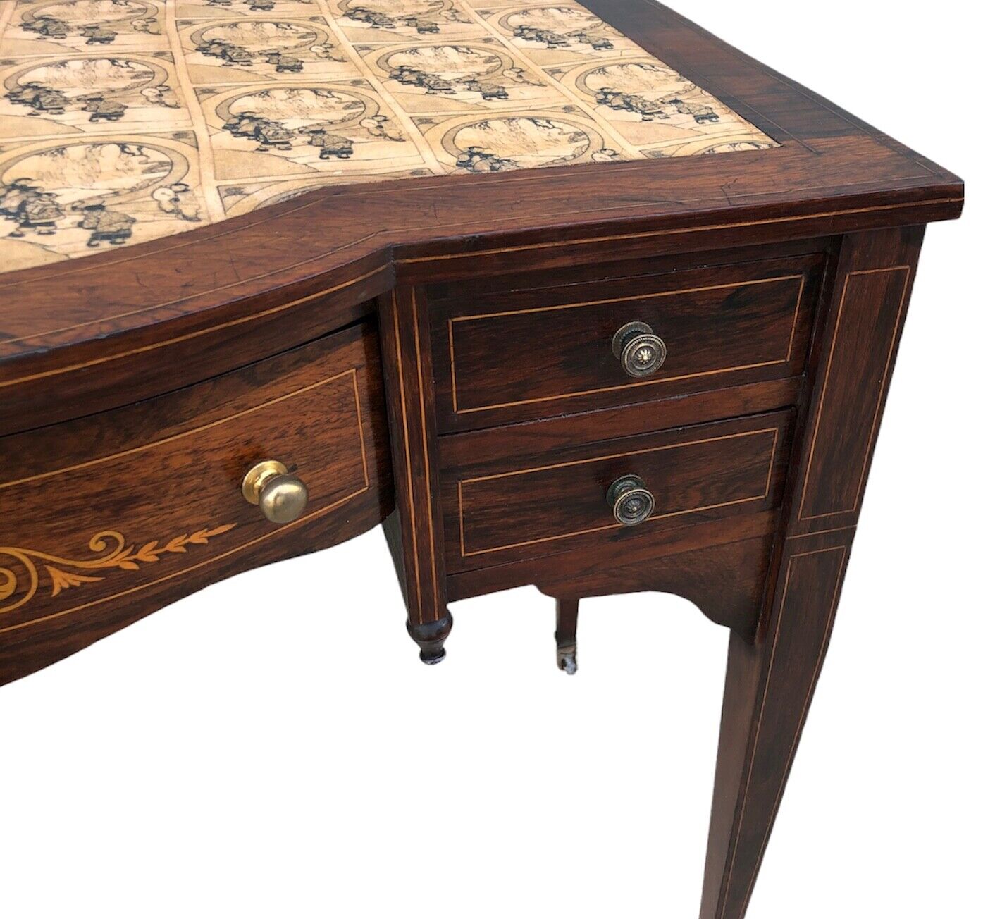 000927....Handsome Antique Rosewood Writing Desk ( sold )