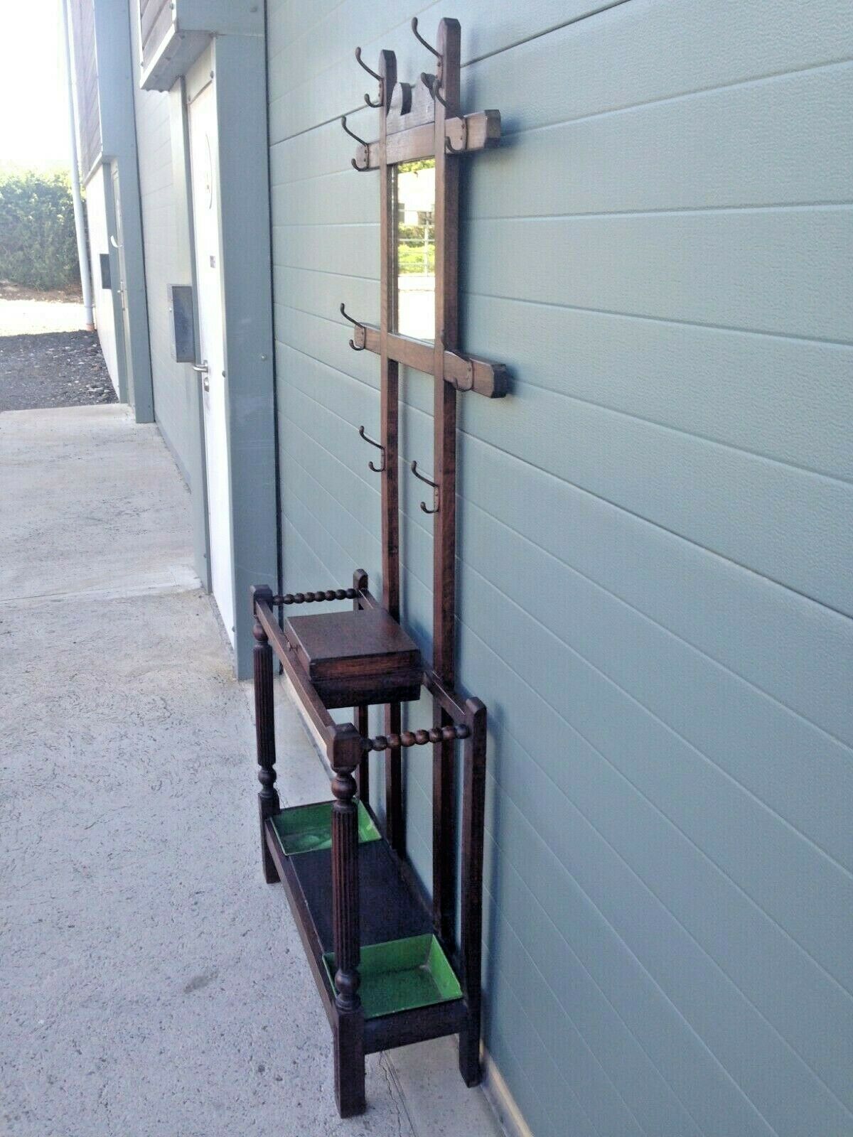 Unique Arts And Crafts Style Hall Stand / Vintage Coat Rack ( SOLD )