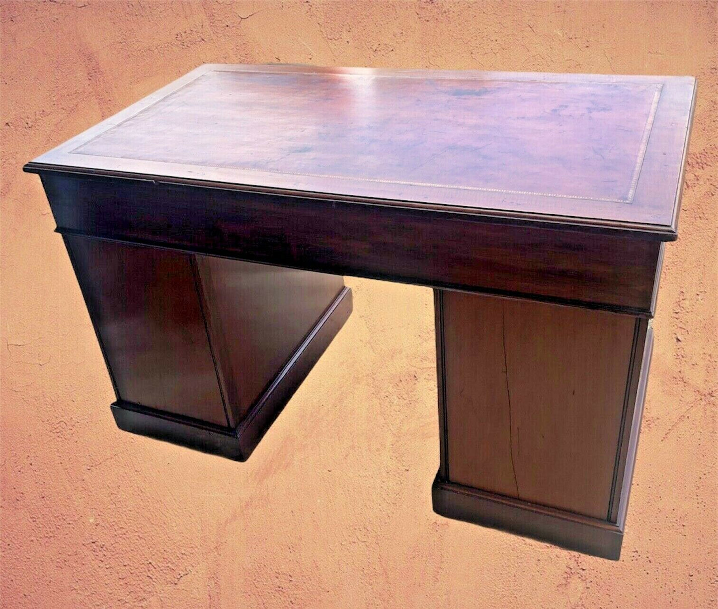 Antique Walnut Pedestal Desk Good Quality Item ( SOLD )