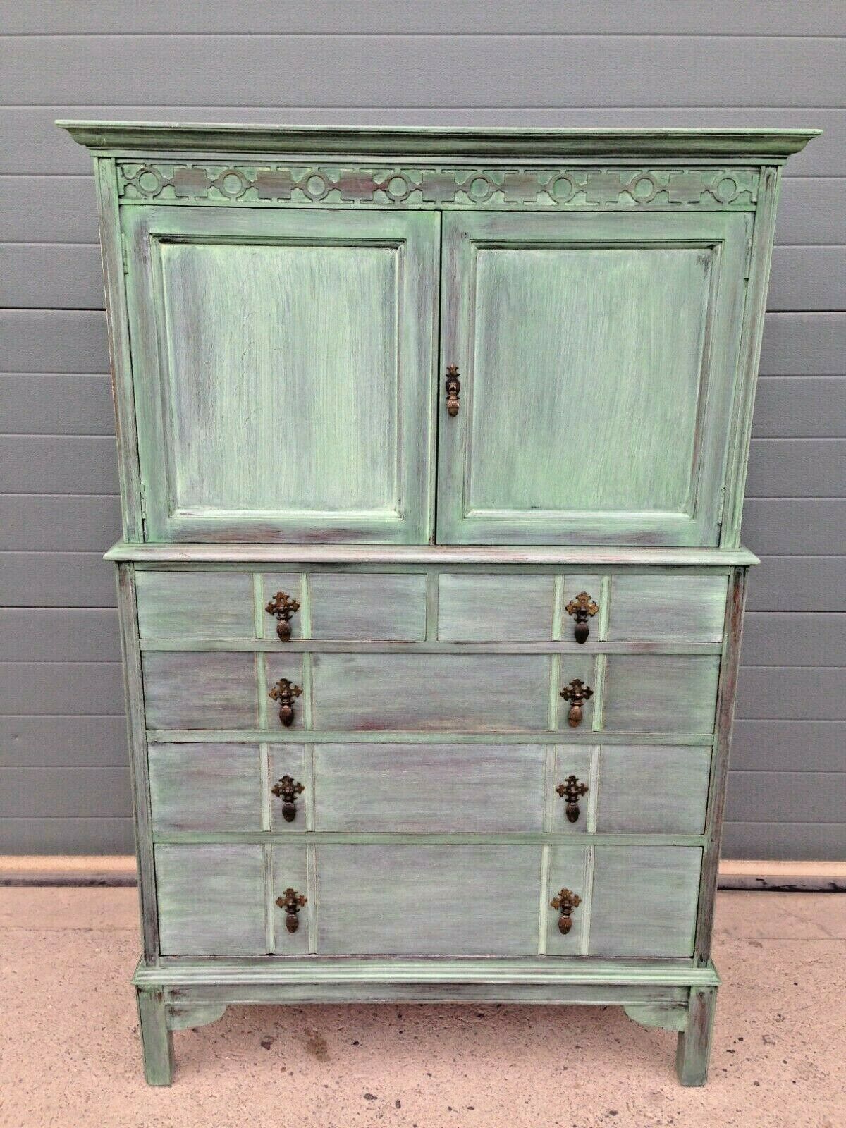Stunning Waring And Gillows Cabinet On Chest / Make A Great Drinks Cabinet ( SOLD)