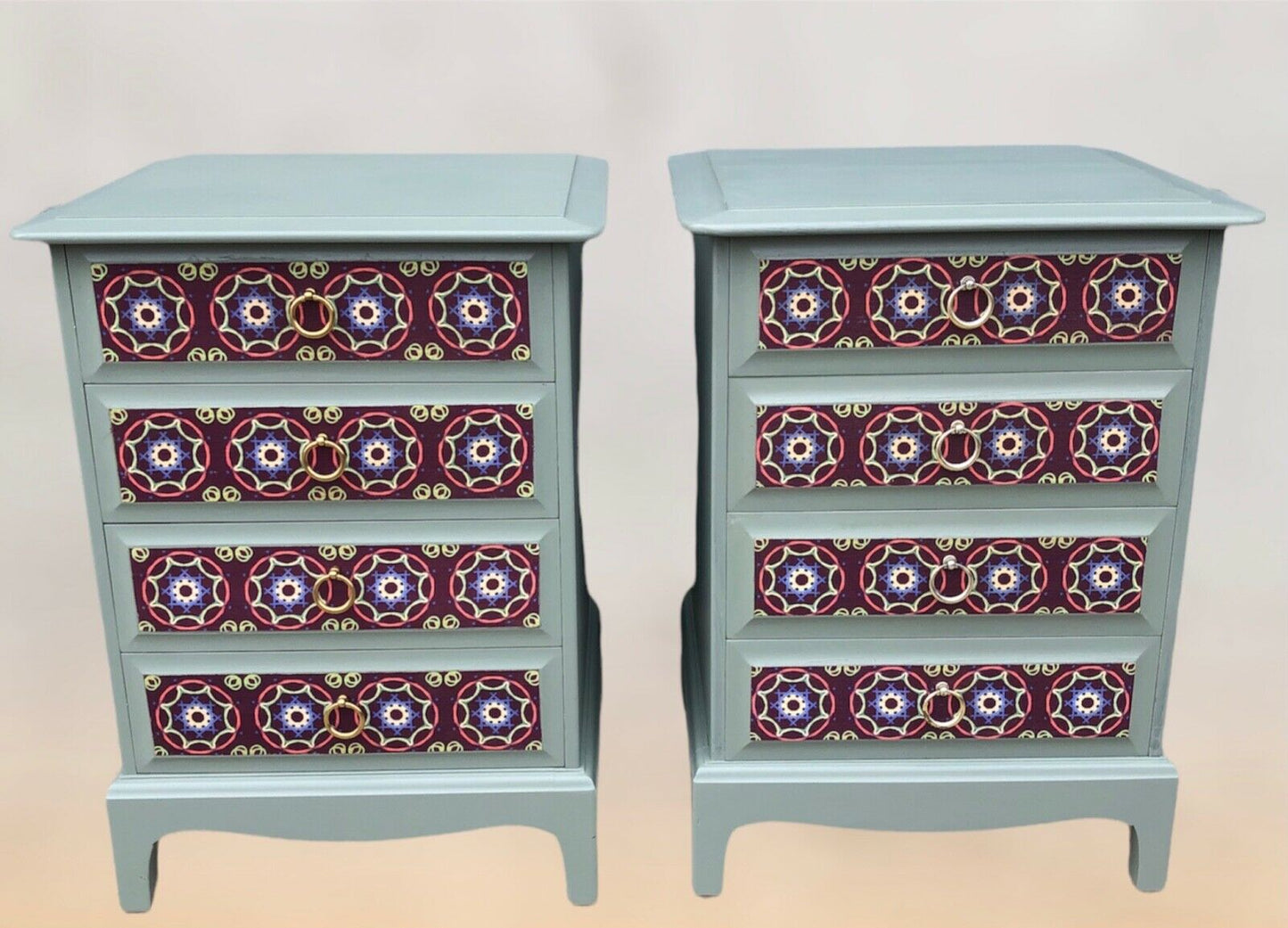 000969.....Stunning Pair Of Vintage Bedside Chests By Stag / Bedside Tables ( sold )