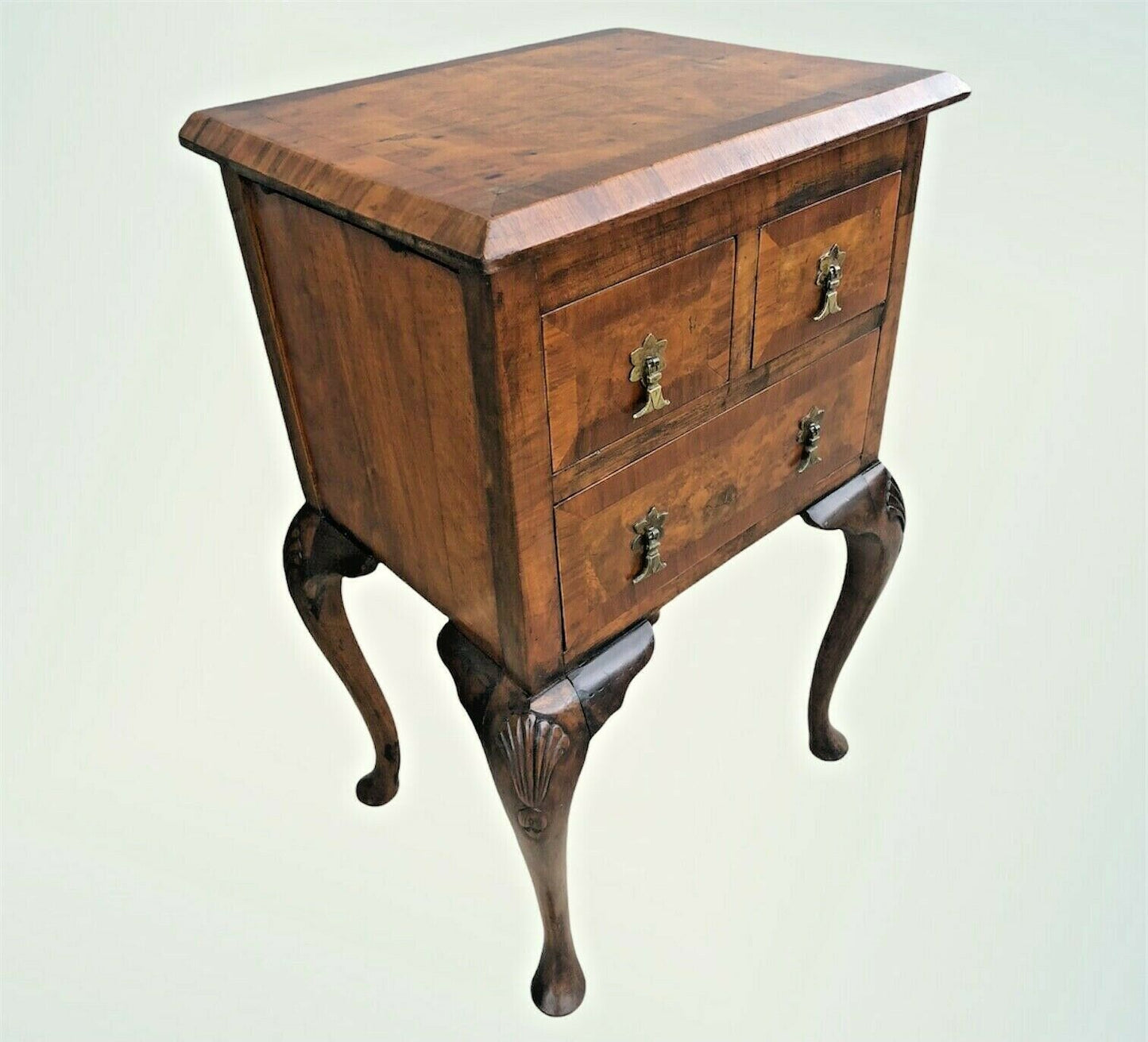 Vintage Figured Walnut Bedside Lamp Table ( SOLD )
