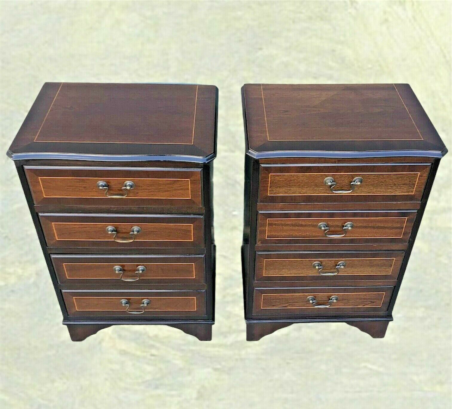 Handsome Pair Of Vintage Mahogany Bedside Chests ( SOLD )